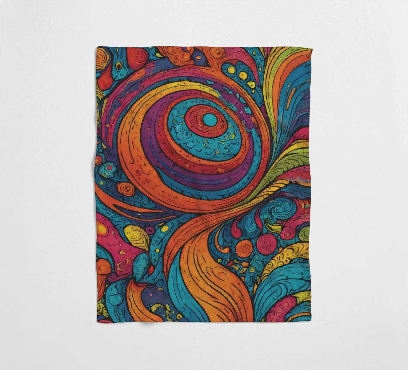 Psychedelic Pattern Fleecedecke von Charnwood Prints
