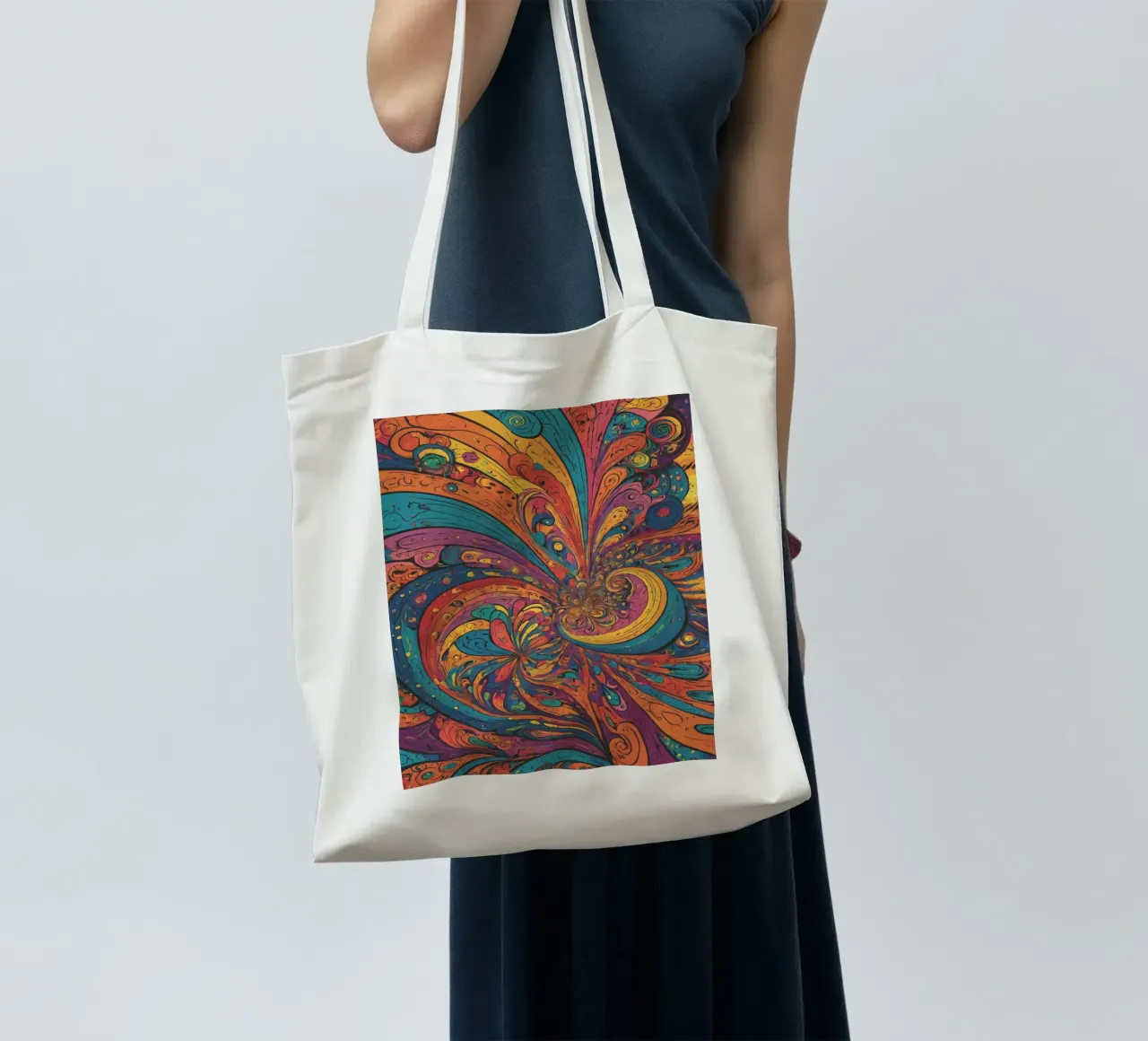 Psychedelic Pattern tote bag by Charnwood Prints