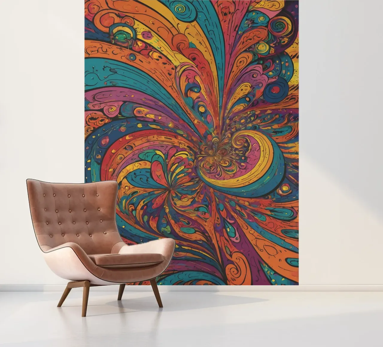 Psychedelisches Muster Fototapete von Charnwood Prints