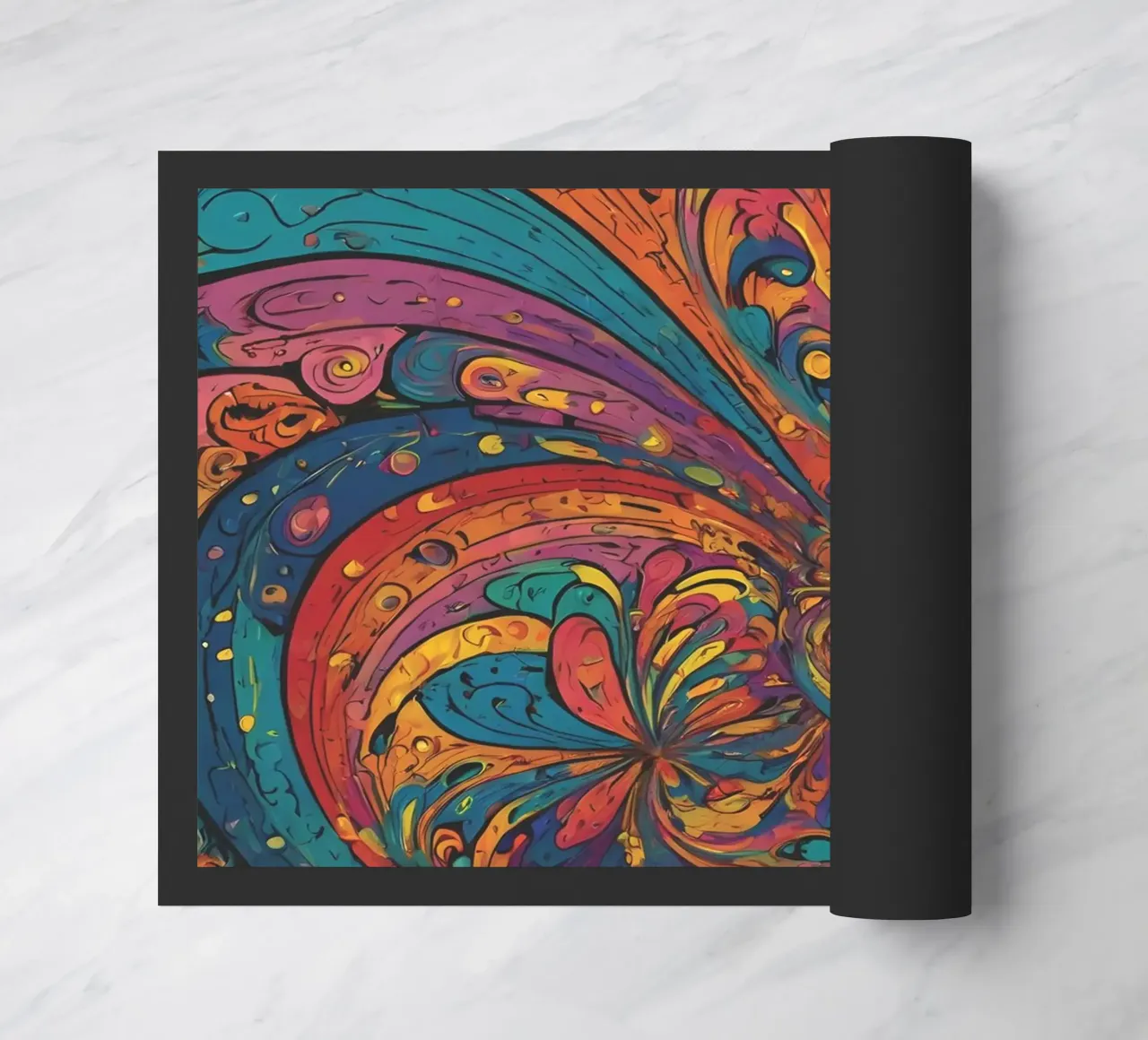 Psychedelic Pattern doormat by Charnwood Prints