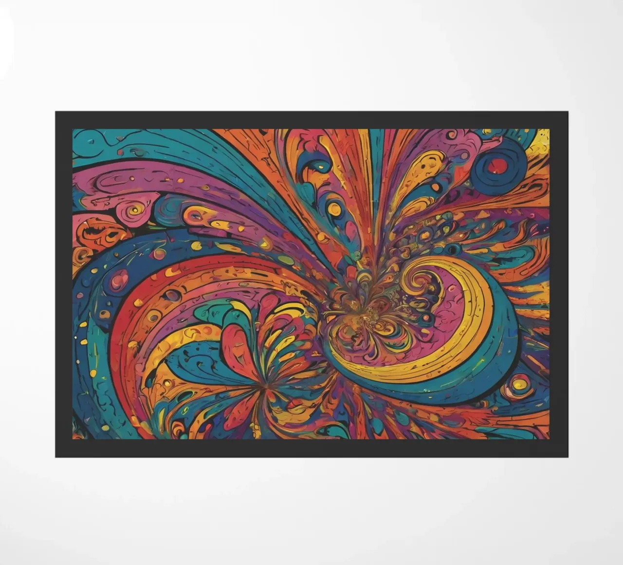 Psychedelic Pattern doormat by Charnwood Prints