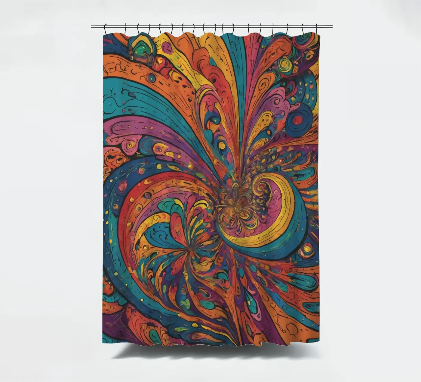 Motivo psichedelico tenda da doccia da Charnwood Prints