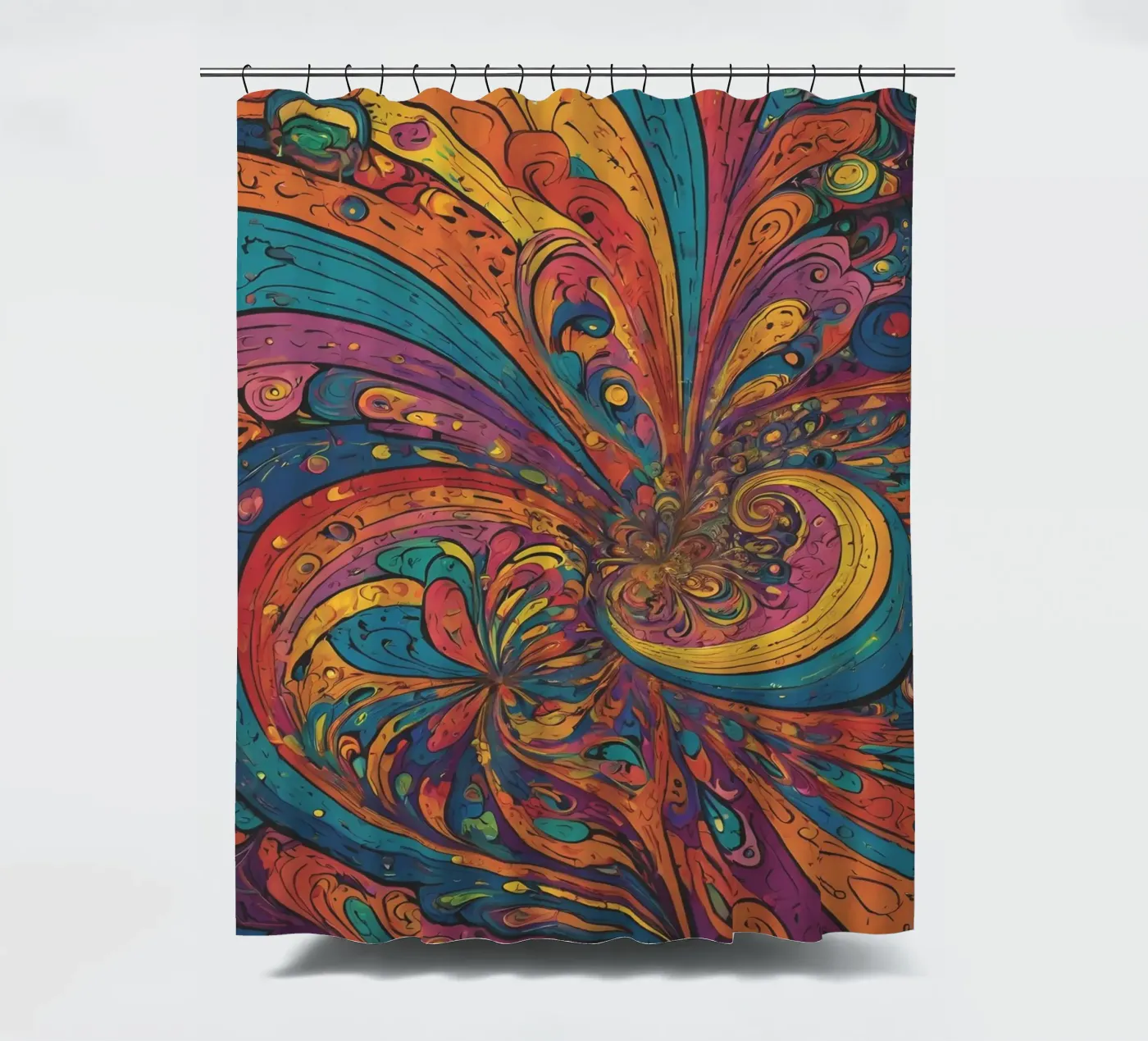 Motivo psichedelico tenda da doccia da Charnwood Prints