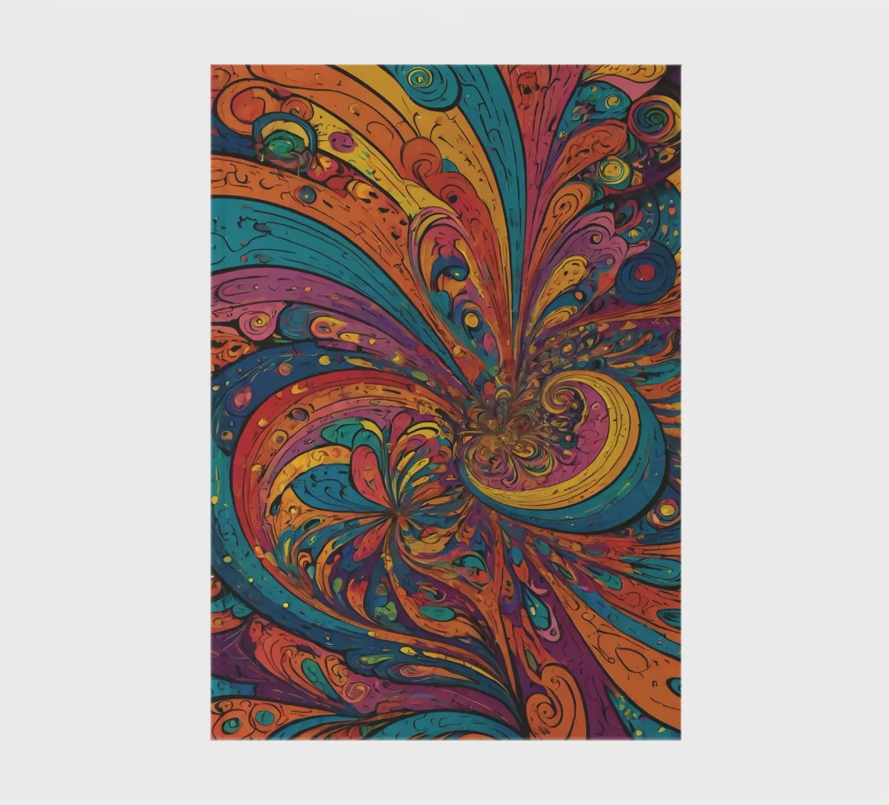 Psychedelic Pattern notebook by Charnwood Prints