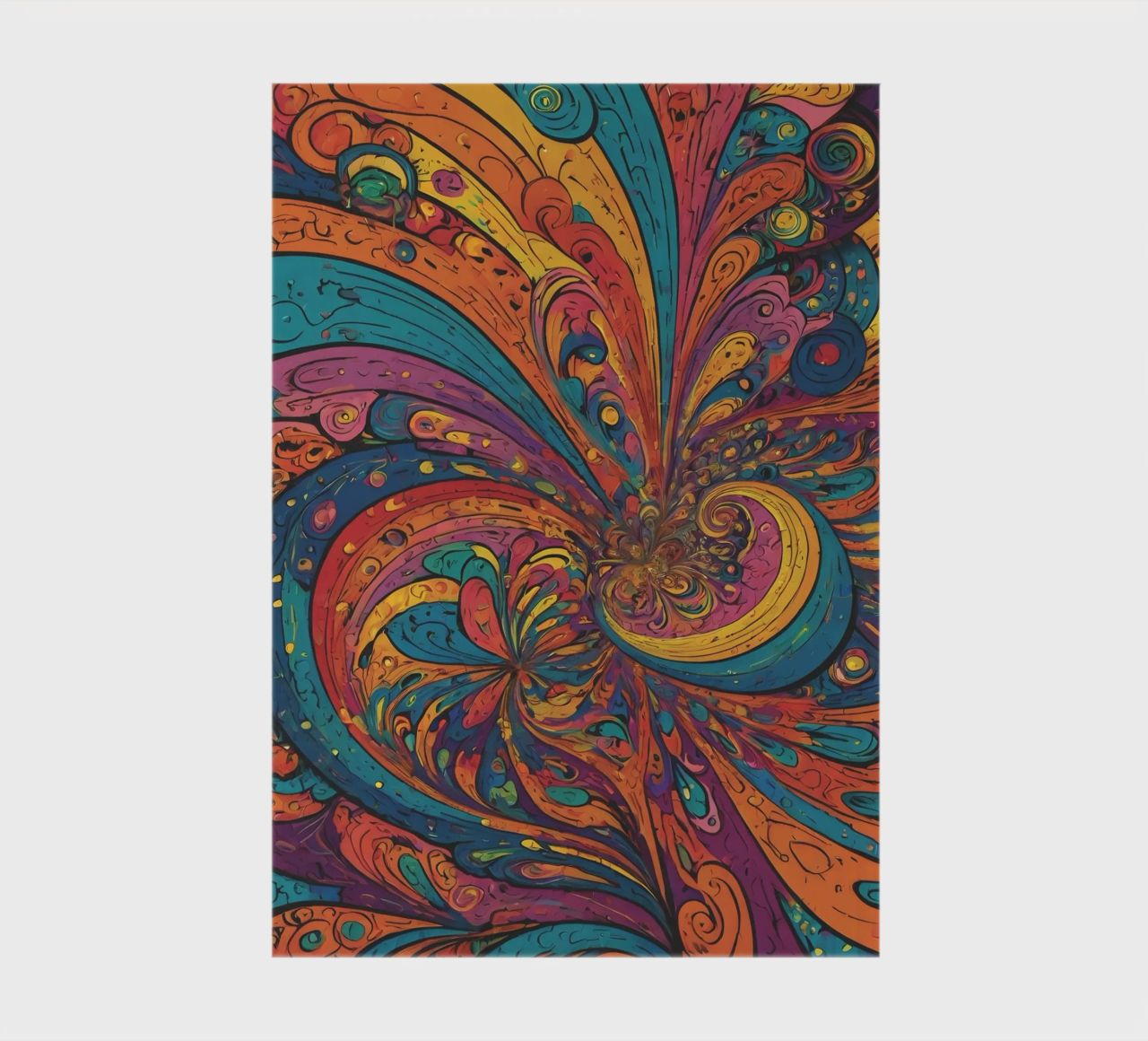 Psychedelic Pattern notebook by Charnwood Prints