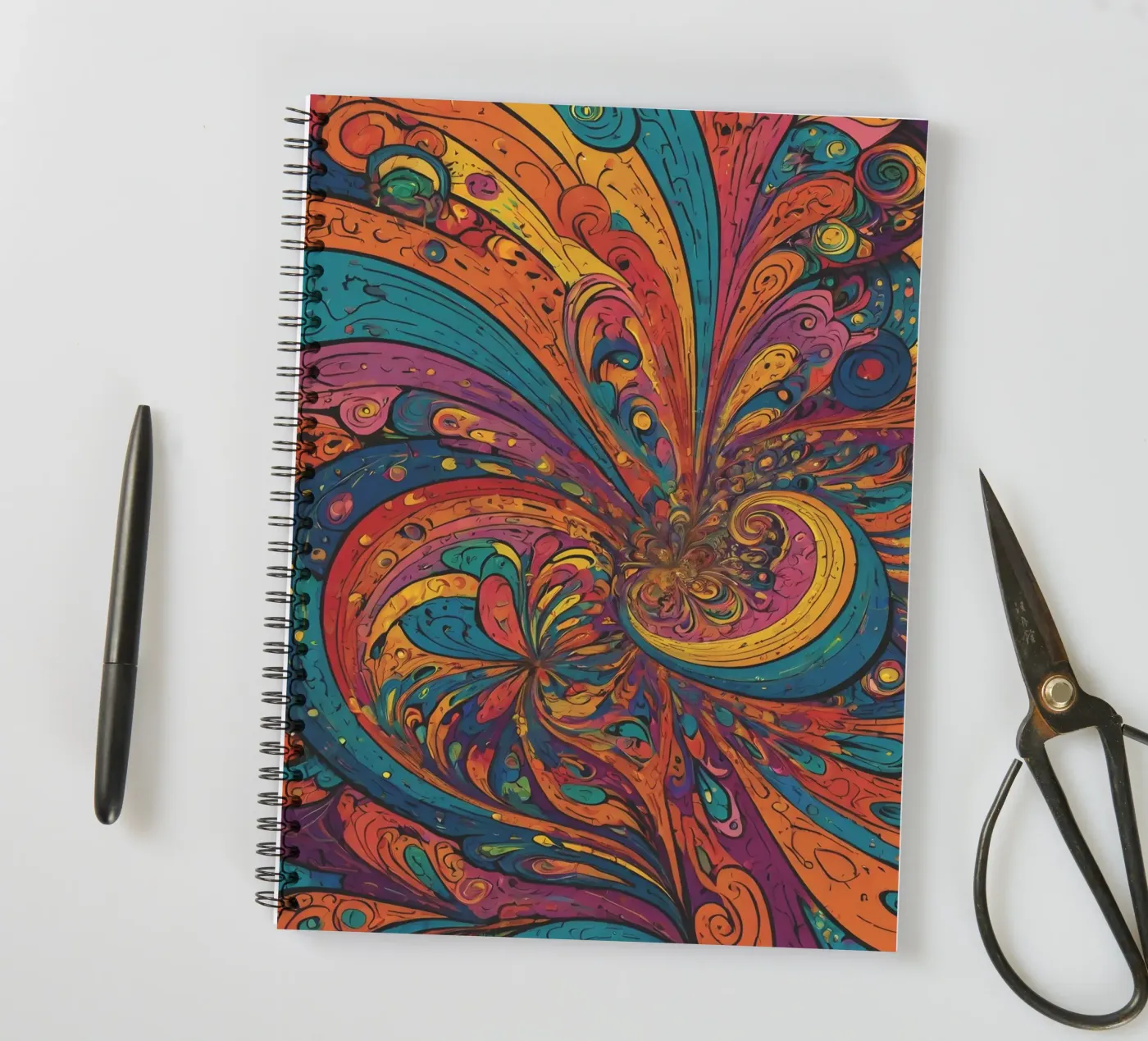 Psychedelisches Muster Ringbuch von Charnwood Prints