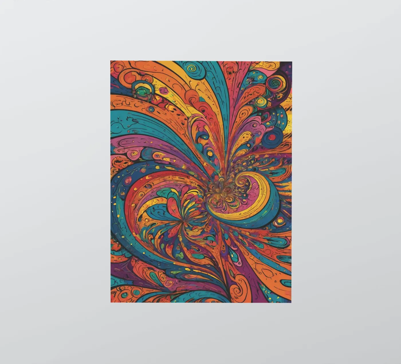 Psychedelic Pattern sticker van Charnwood Prints