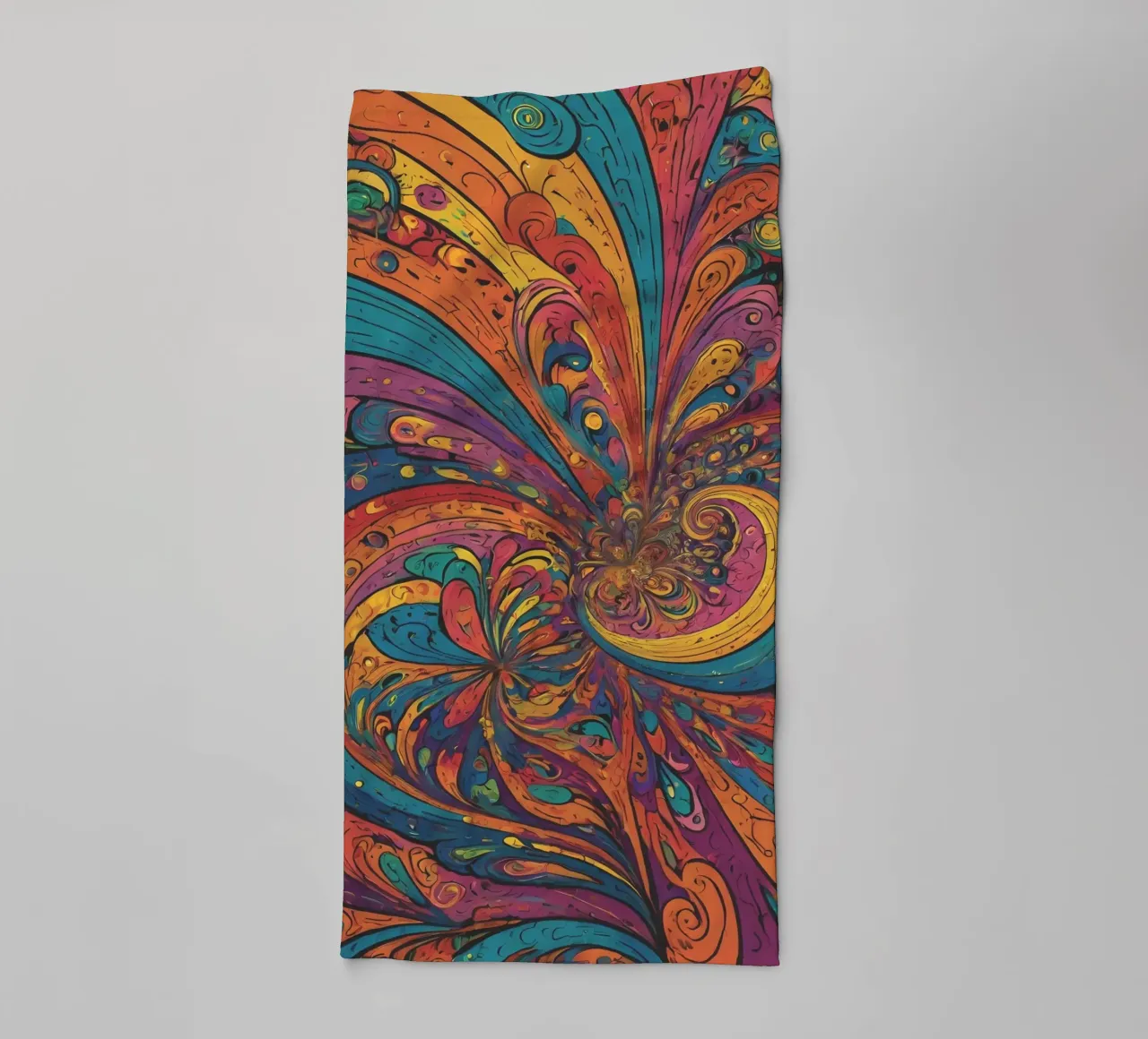 Psychedelic Pattern towel by Charnwood Prints