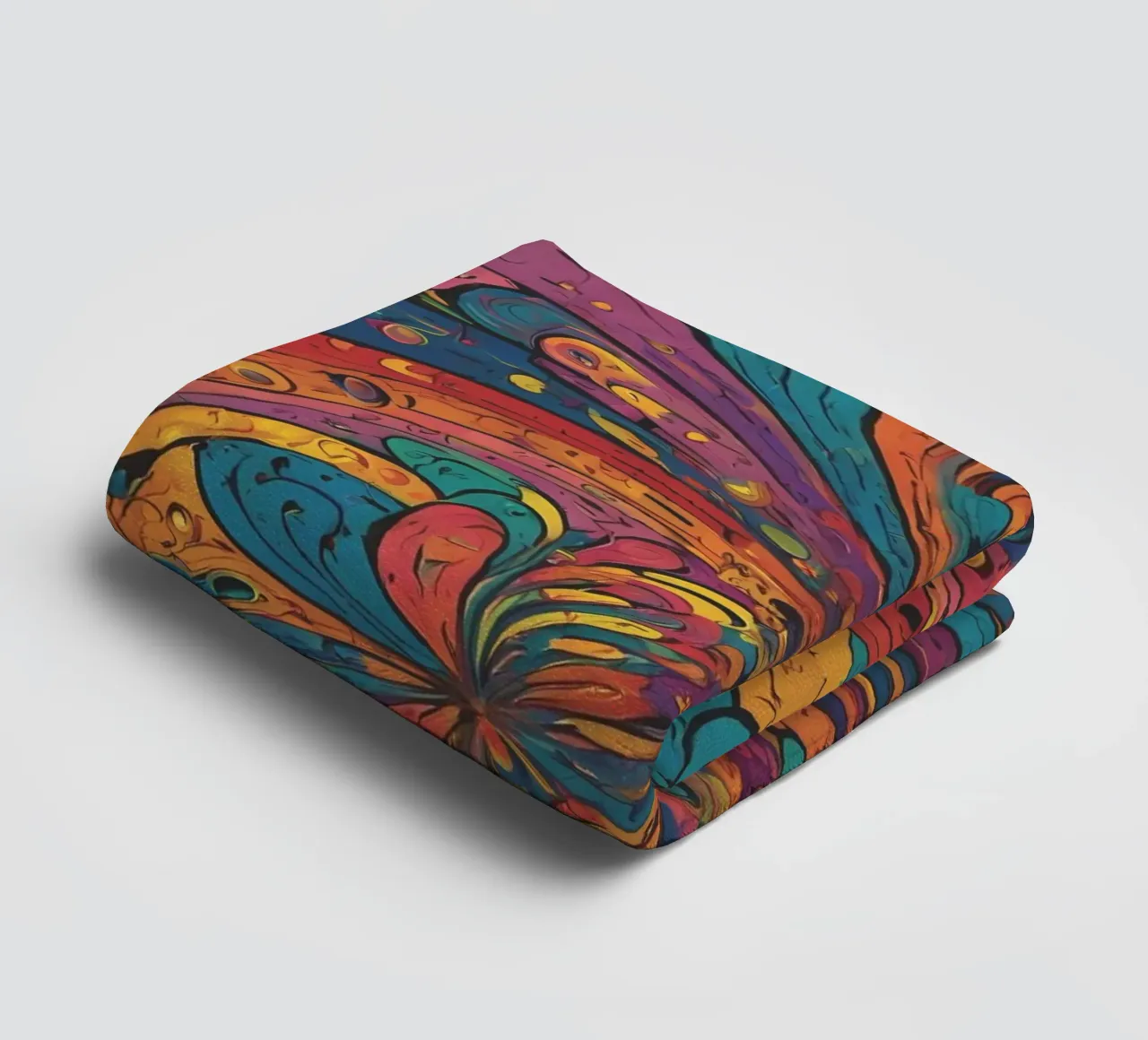 Psychedelic Pattern towel by Charnwood Prints