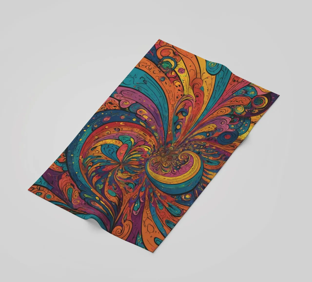 Psychedelic Pattern beach towel by Charnwood Prints