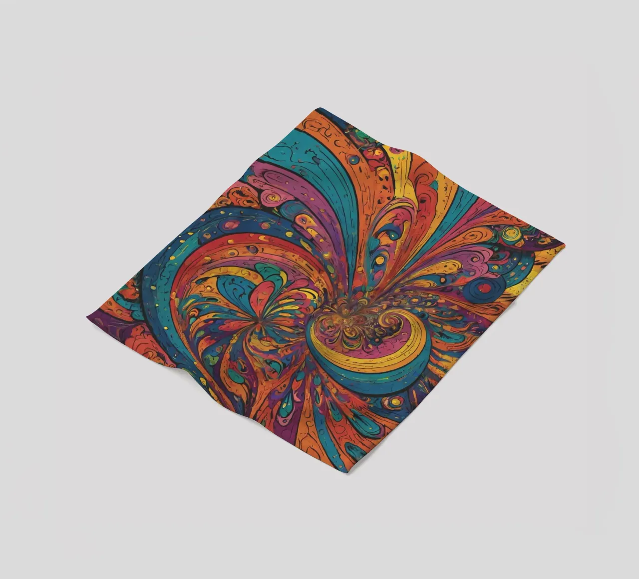 Psychedelic Pattern fleece blanket by Charnwood Prints