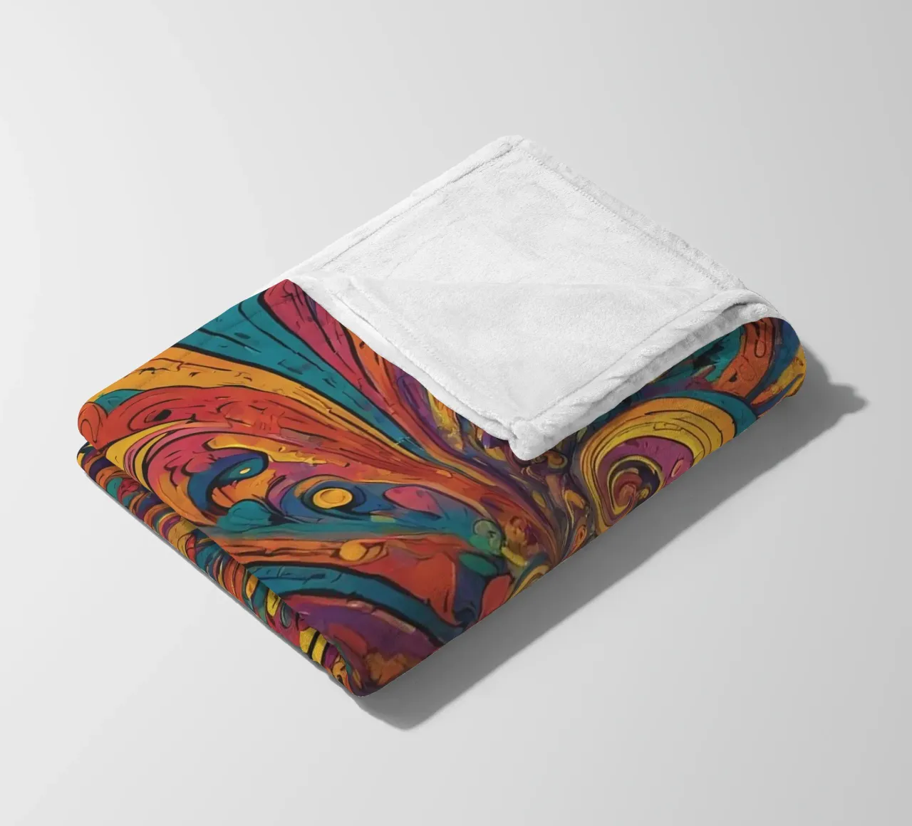 Psychedelic Pattern fleece blanket by Charnwood Prints