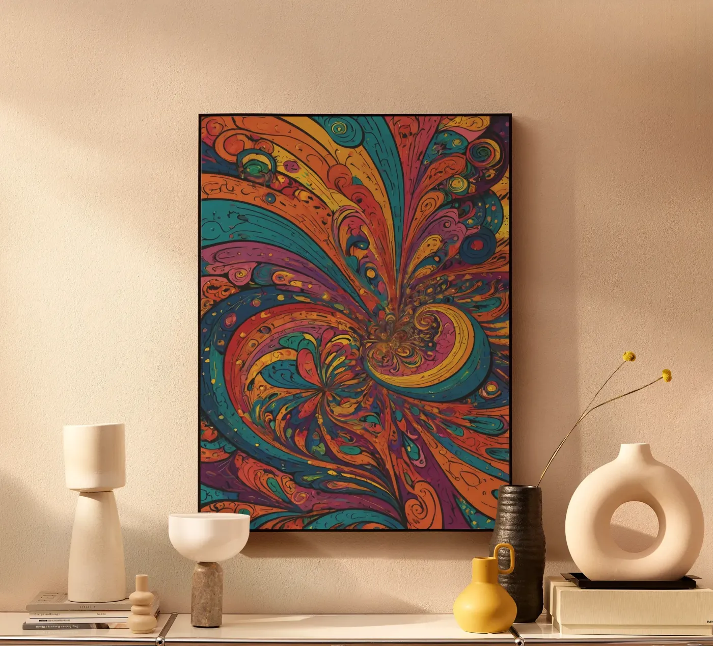 Psychedelisches Muster Acryl-Glas von Charnwood Prints