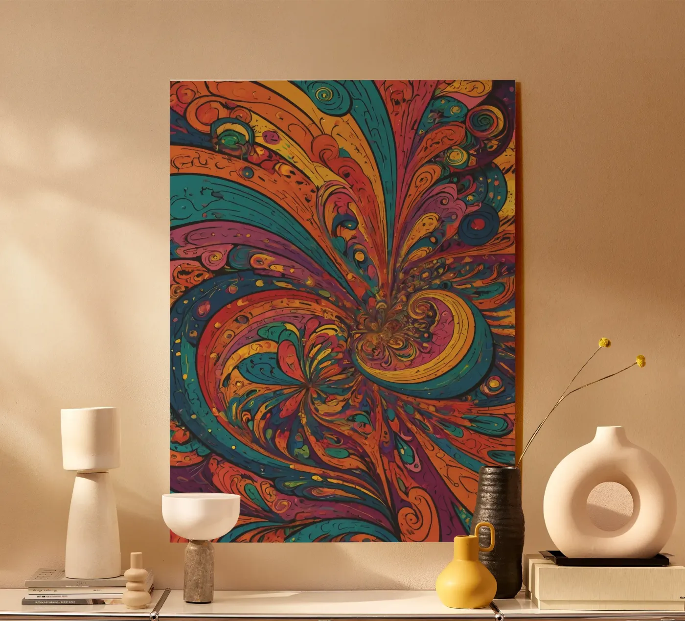 Psychedelic Pattern acrylic glass by Charnwood Prints