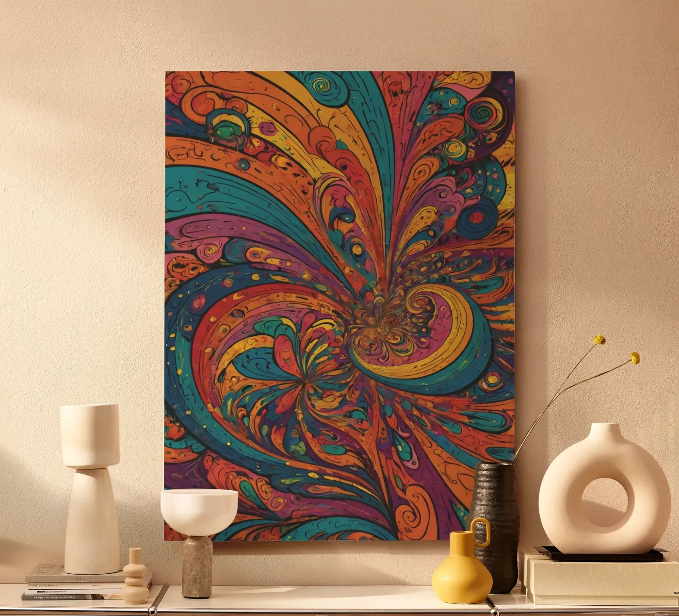 Motivo psichedelico pannello forex da Charnwood Prints