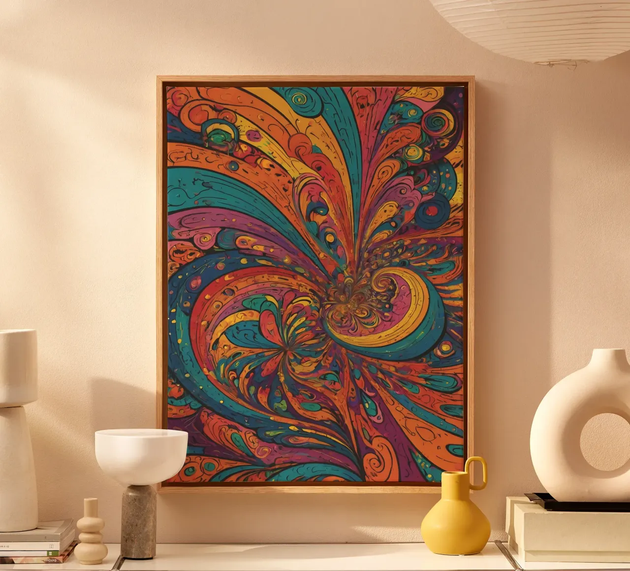 Psychedelic Pattern canvas by Charnwood Prints