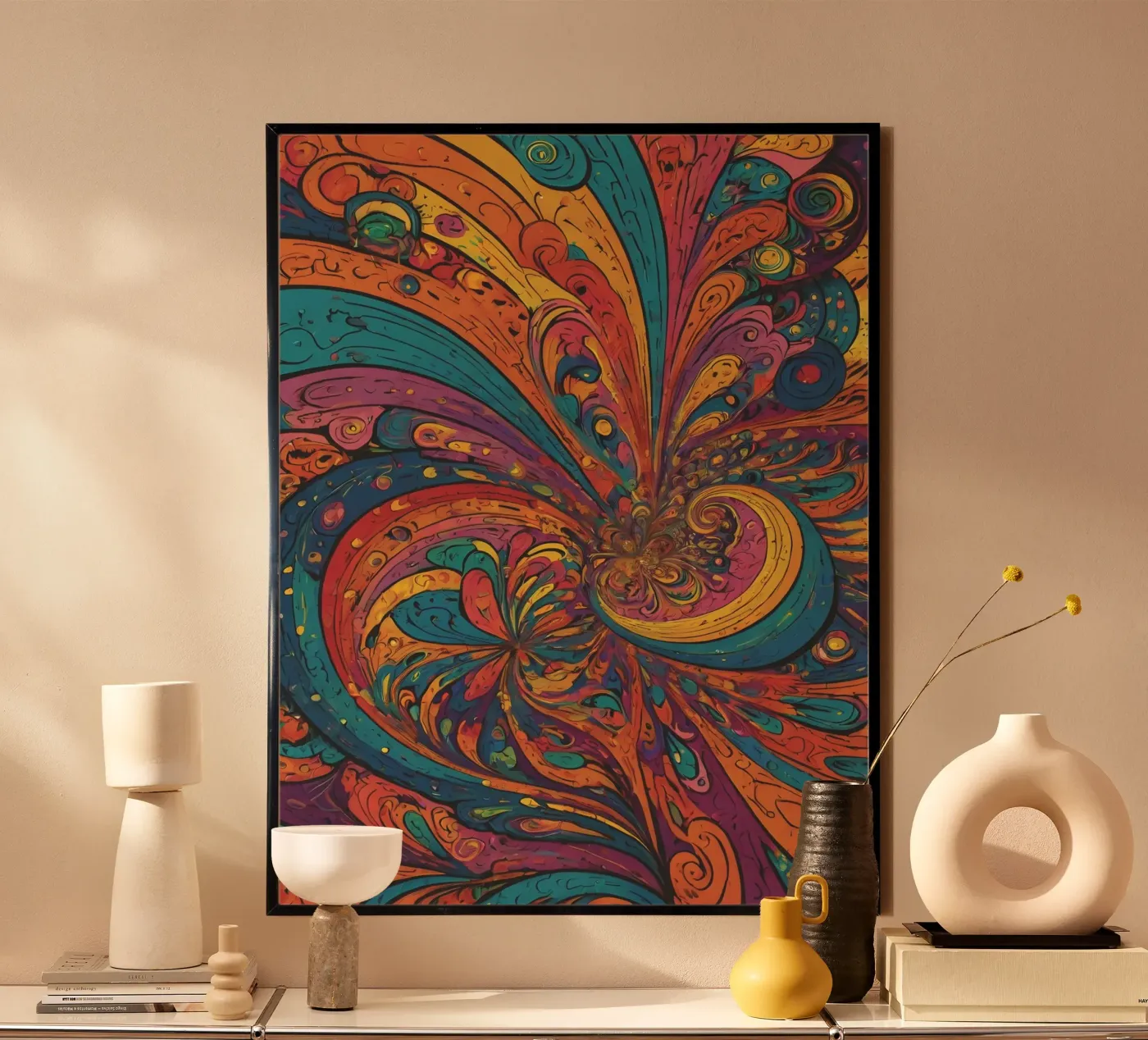 Psychedelic Pattern hahnemühle by Charnwood Prints