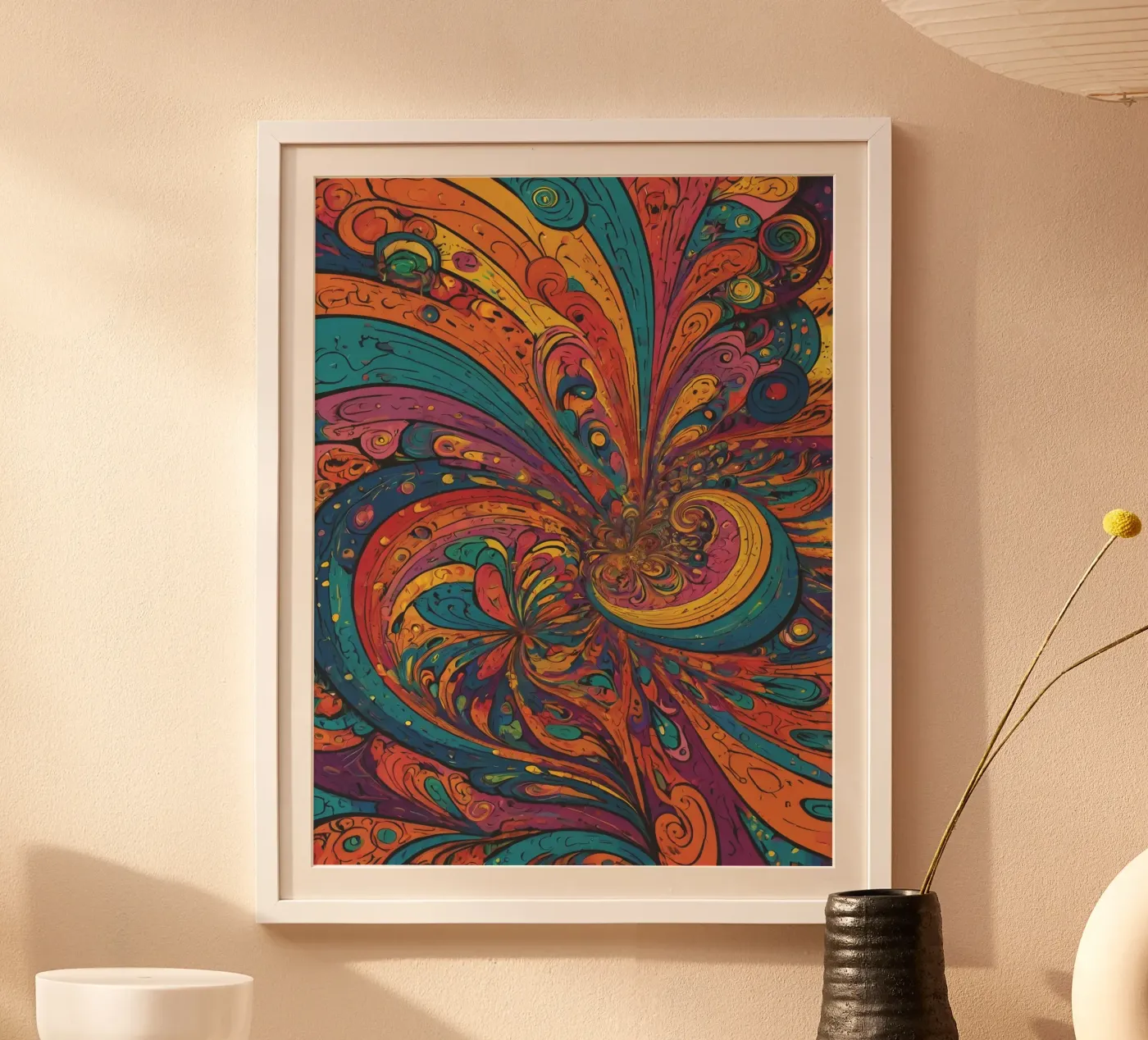 Psychedelic Pattern hahnemühle by Charnwood Prints
