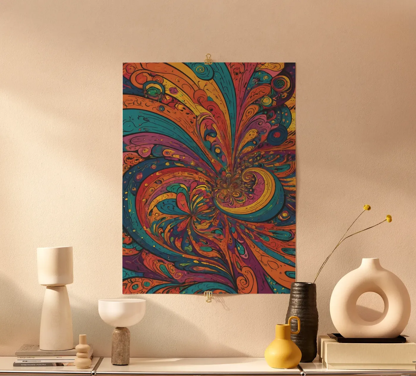 Psychedelic Pattern hahnemühle by Charnwood Prints