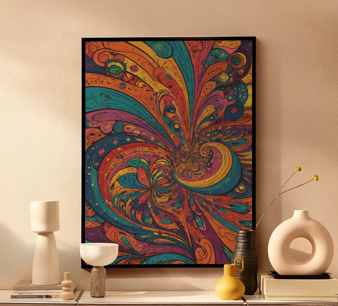 Psychedelic Pattern hahnemühle by Charnwood Prints