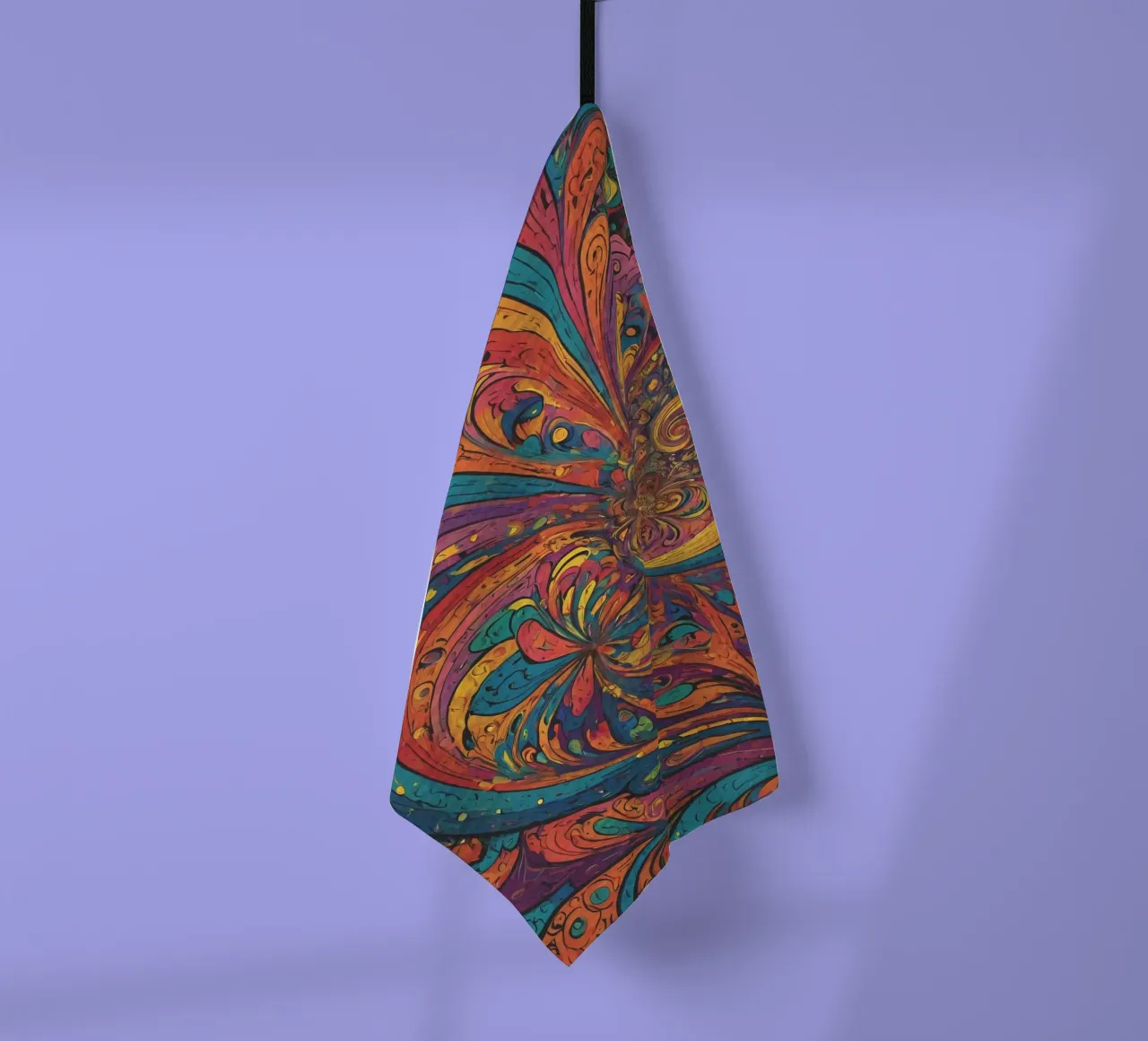 Psychedelic Pattern tea towel by Charnwood Prints