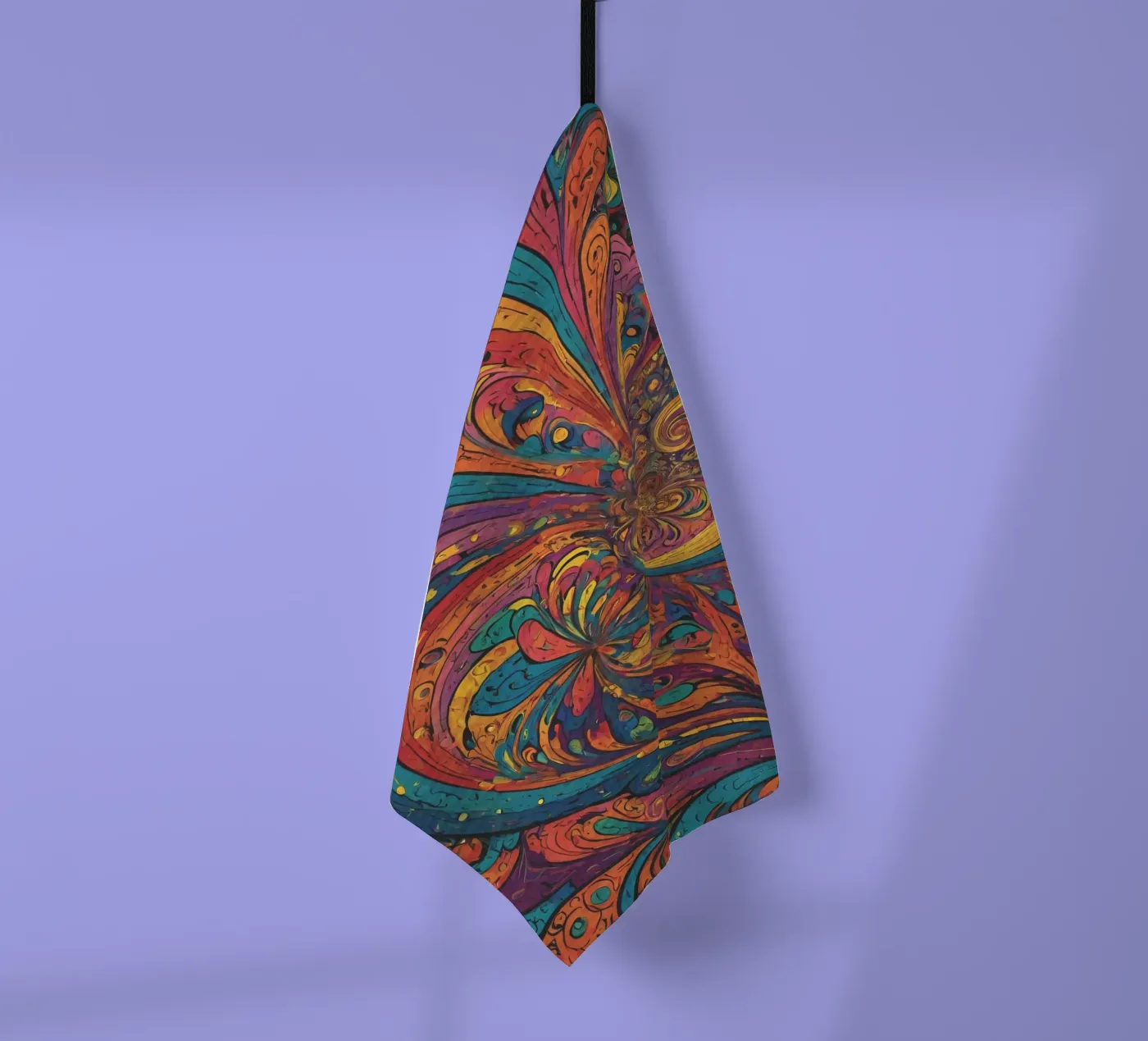 Psychedelic Pattern tea towel by Charnwood Prints