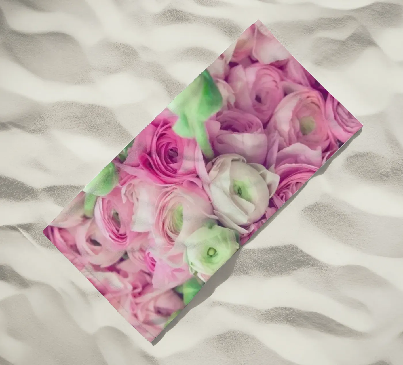 Ranunculus Light beach towel by Catherine McDonald