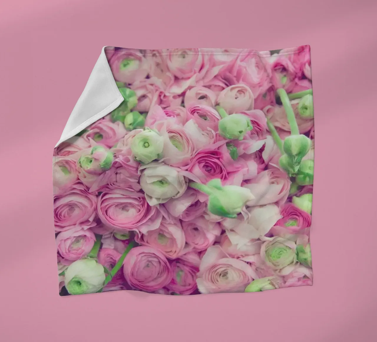 Ranunculus Light fleece blanket by Catherine McDonald