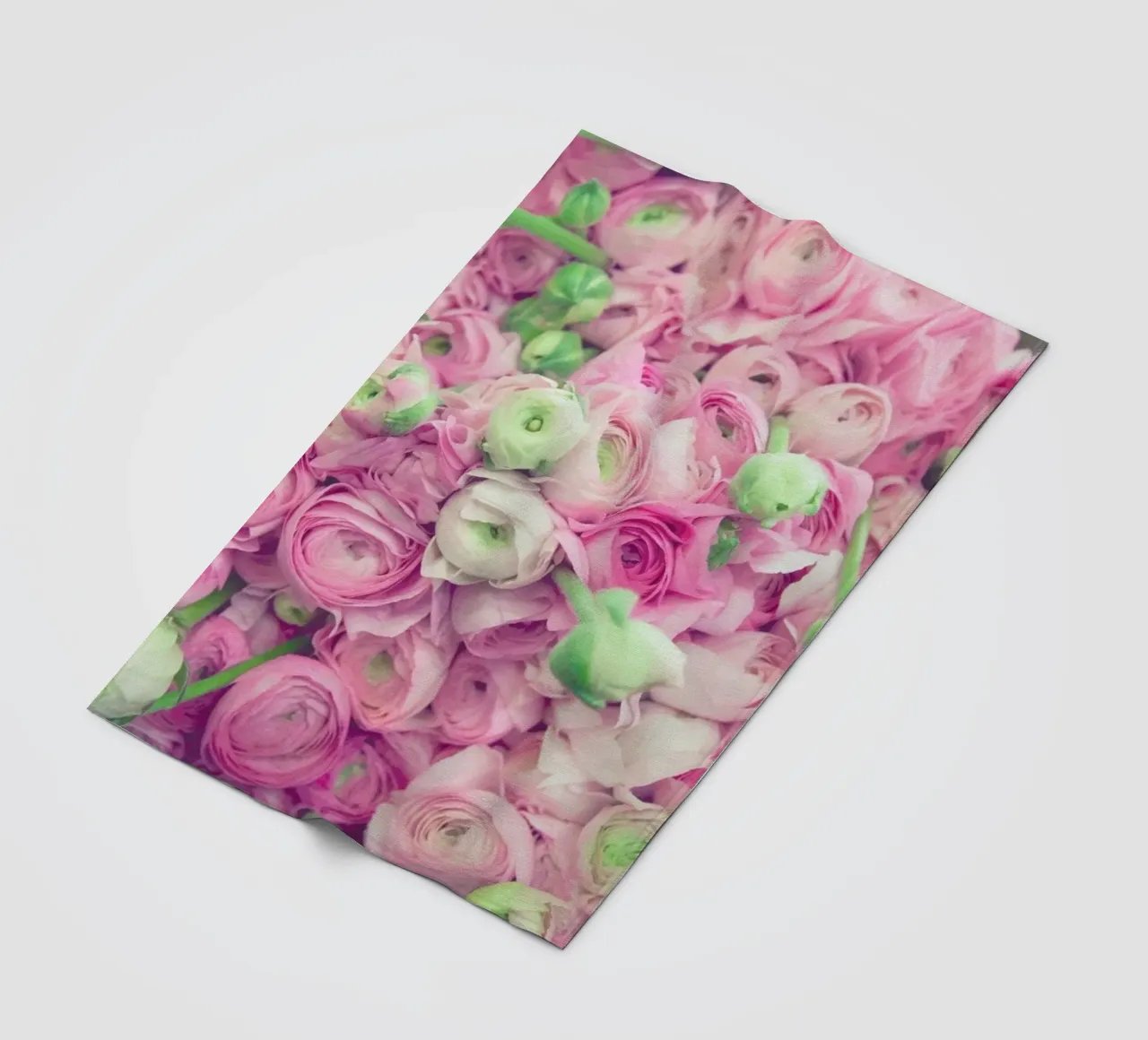 Ranunculus Light fleece blanket by Catherine McDonald
