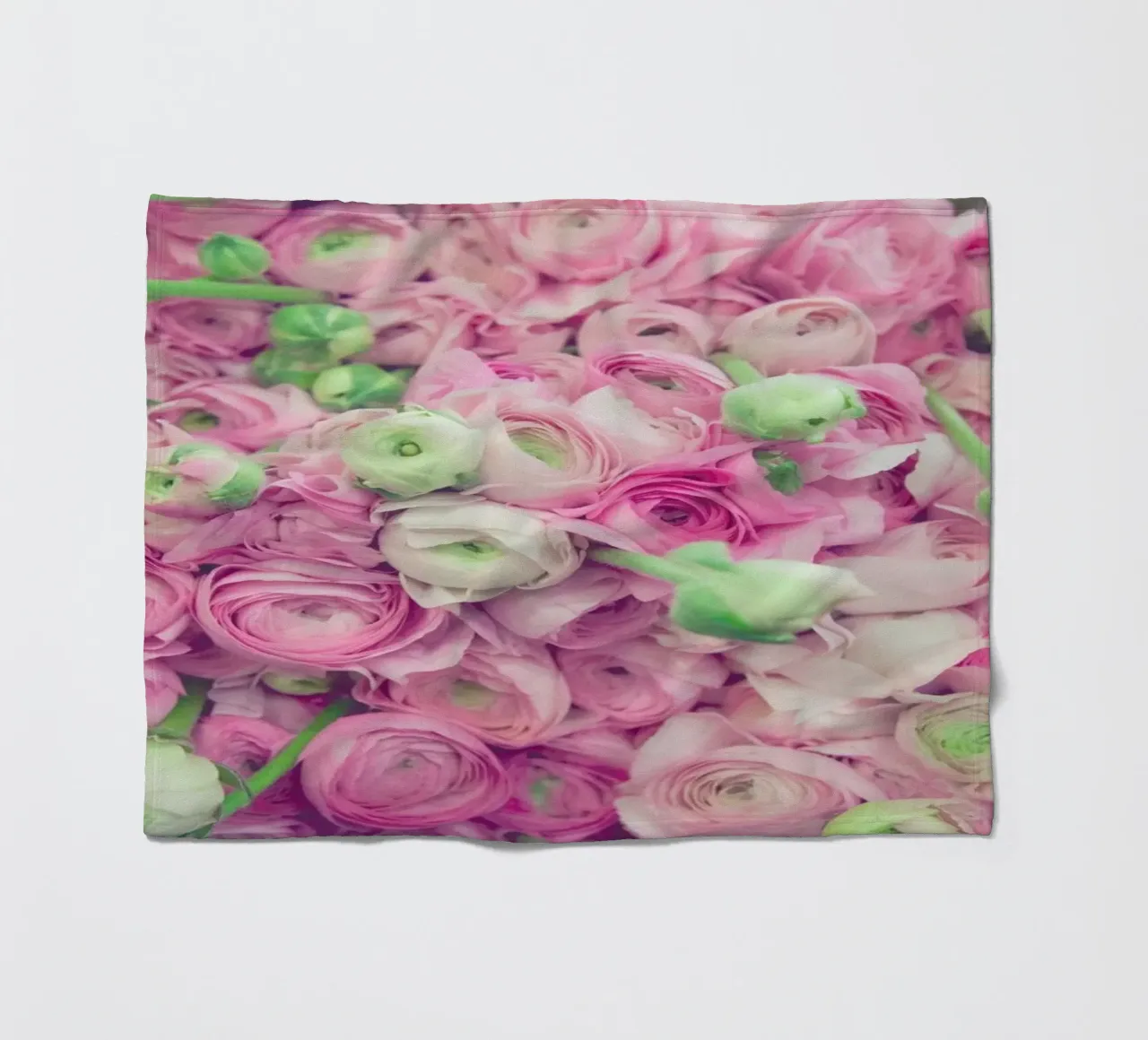 Ranunculus Light fleece blanket by Catherine McDonald