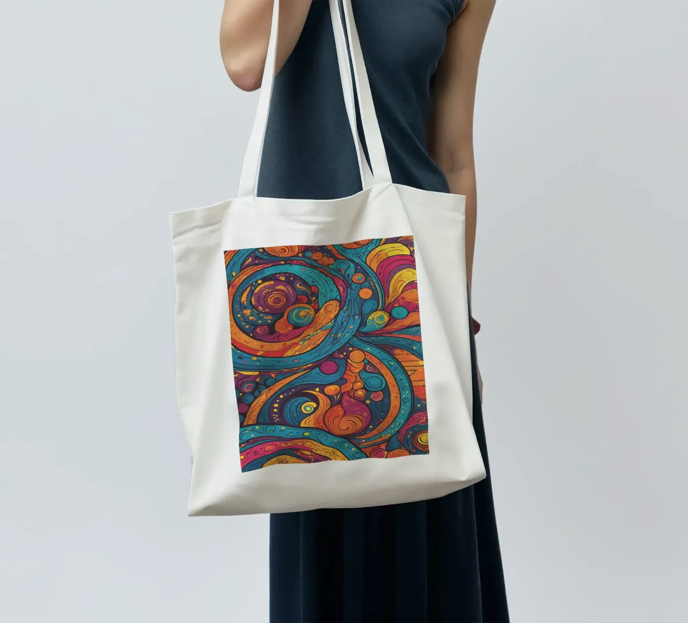 Psychedelic Pattern tote bag by Charnwood Prints