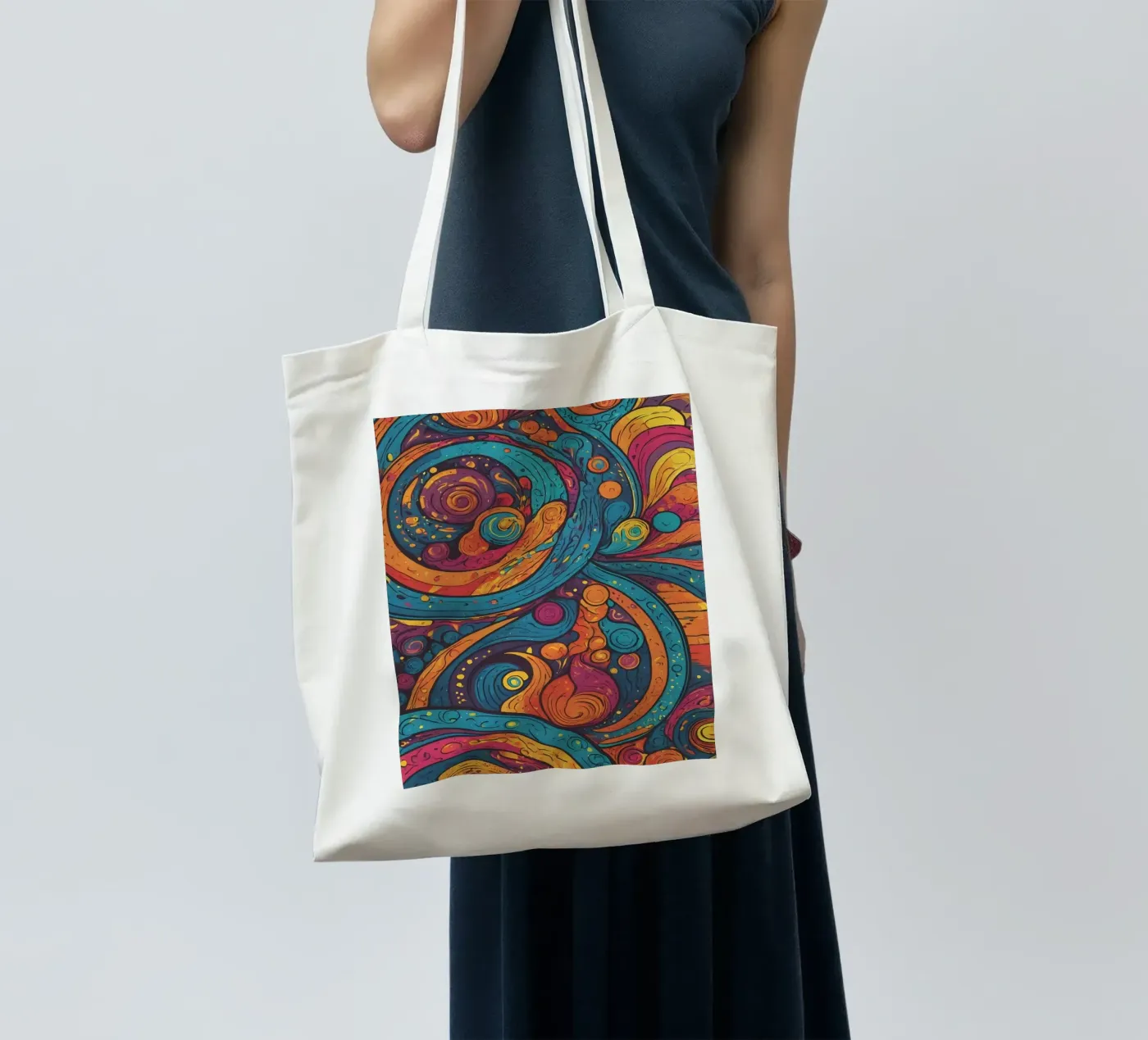Psychedelic Pattern tote bag by Charnwood Prints