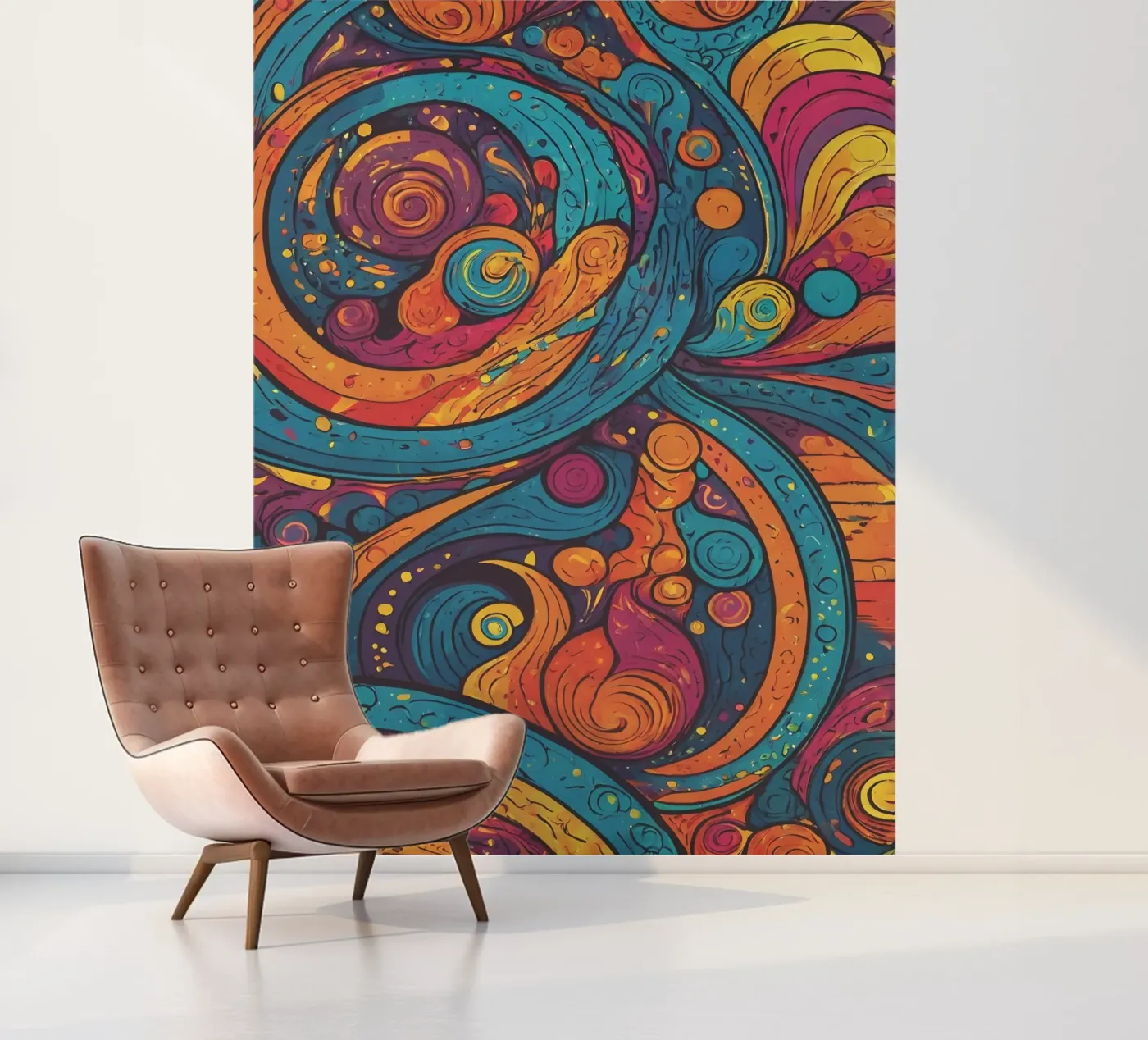 Psychedelisch patroon fotobehang van Charnwood Prints