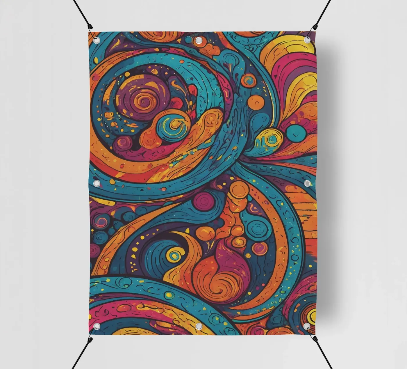 Psychedelisch patroon pvc-zeil van Charnwood Prints