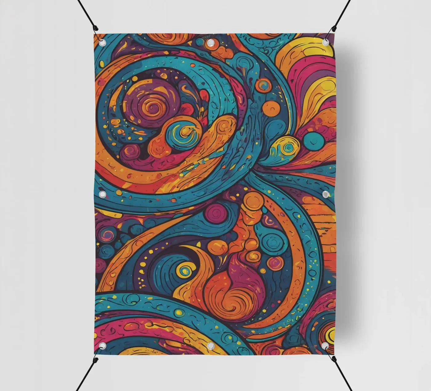 Motivo psichedelico telo in pvc da Charnwood Prints