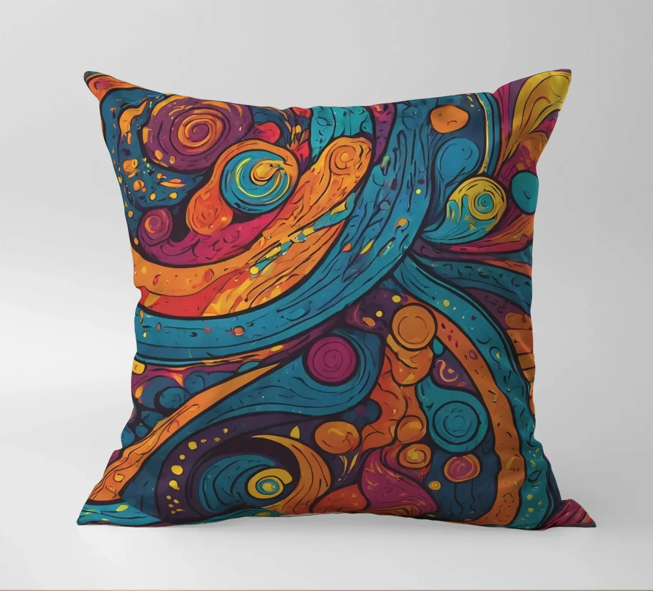Psychedelic Pattern decorative cushion by Charnwood Prints