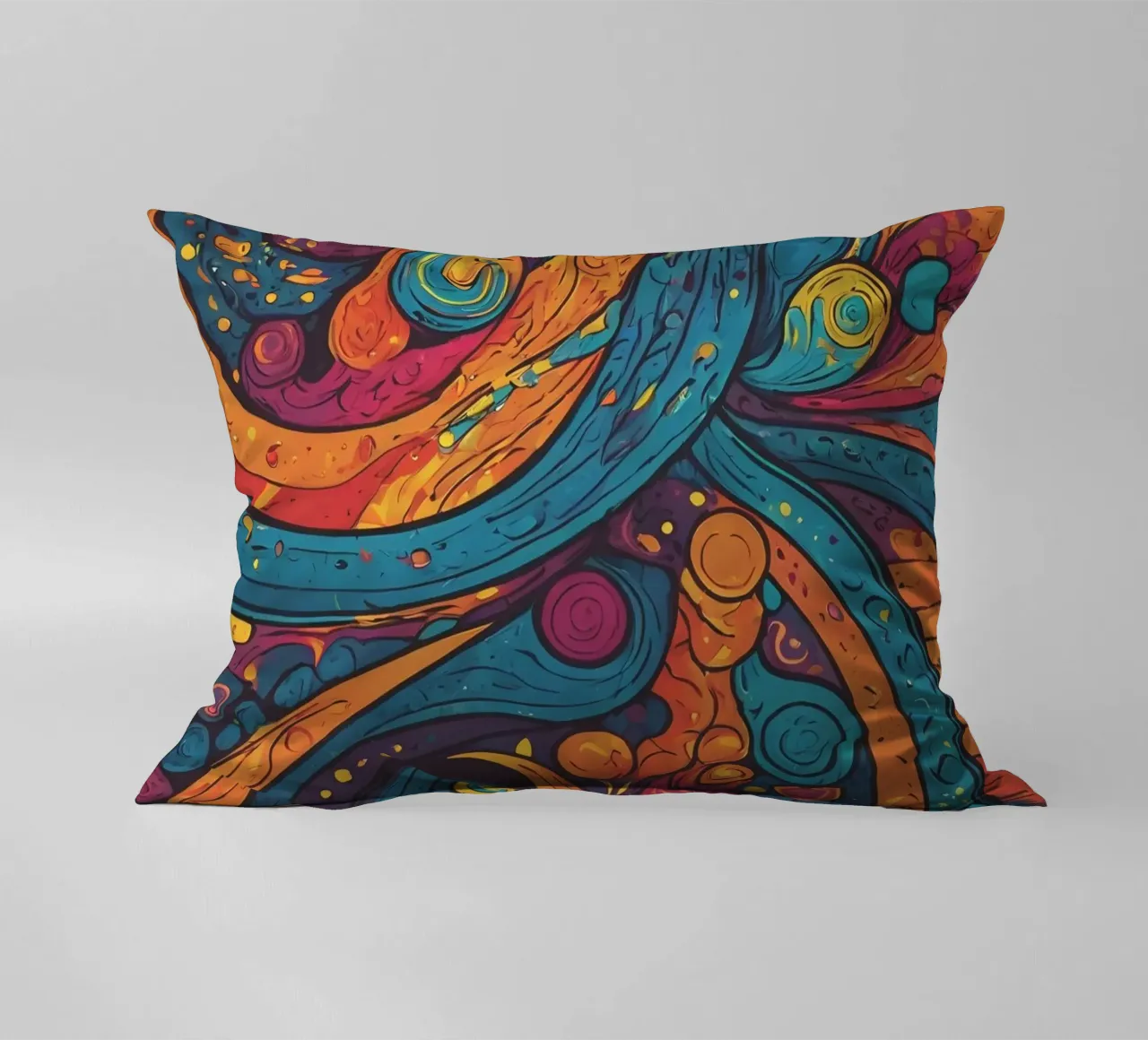 Psychedelic Pattern decorative cushion by Charnwood Prints