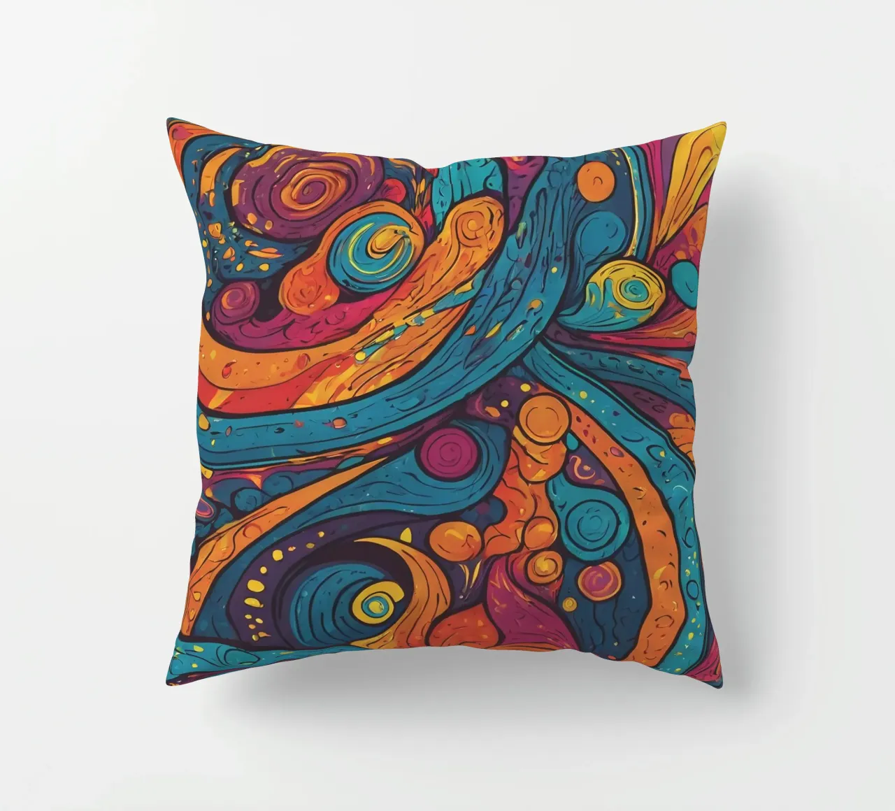 Psychedelic Pattern decorative cushion by Charnwood Prints