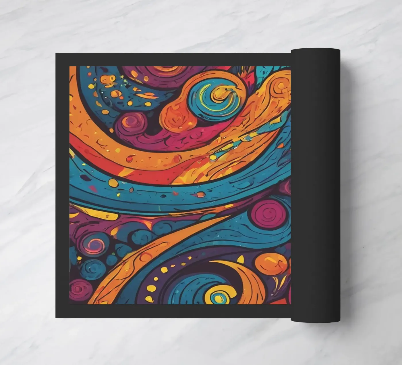 Psychedelic Pattern doormat by Charnwood Prints