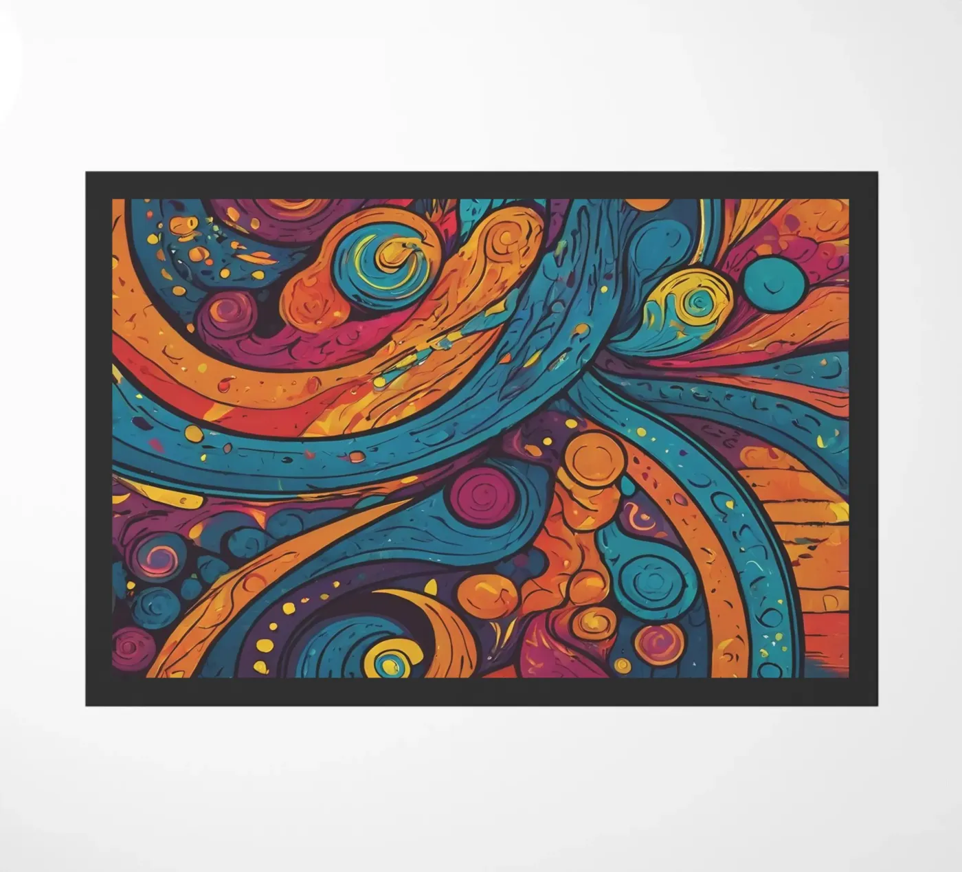 Psychedelic Pattern doormat by Charnwood Prints