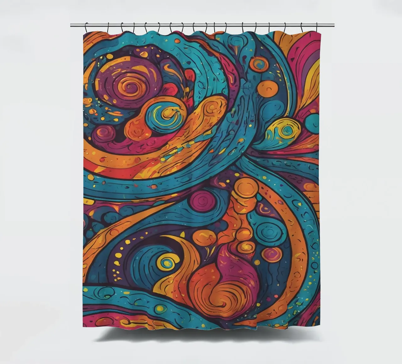 Motivo psichedelico tenda da doccia da Charnwood Prints