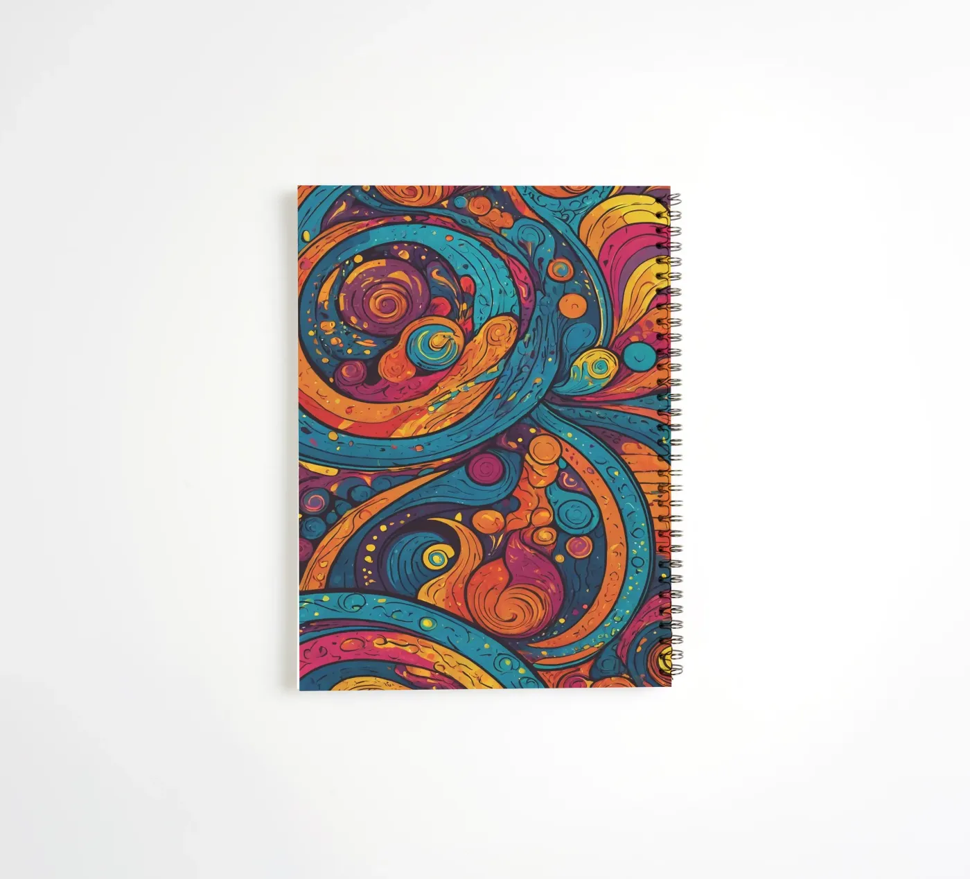 Psychedelic Pattern spiral notebook by Charnwood Prints