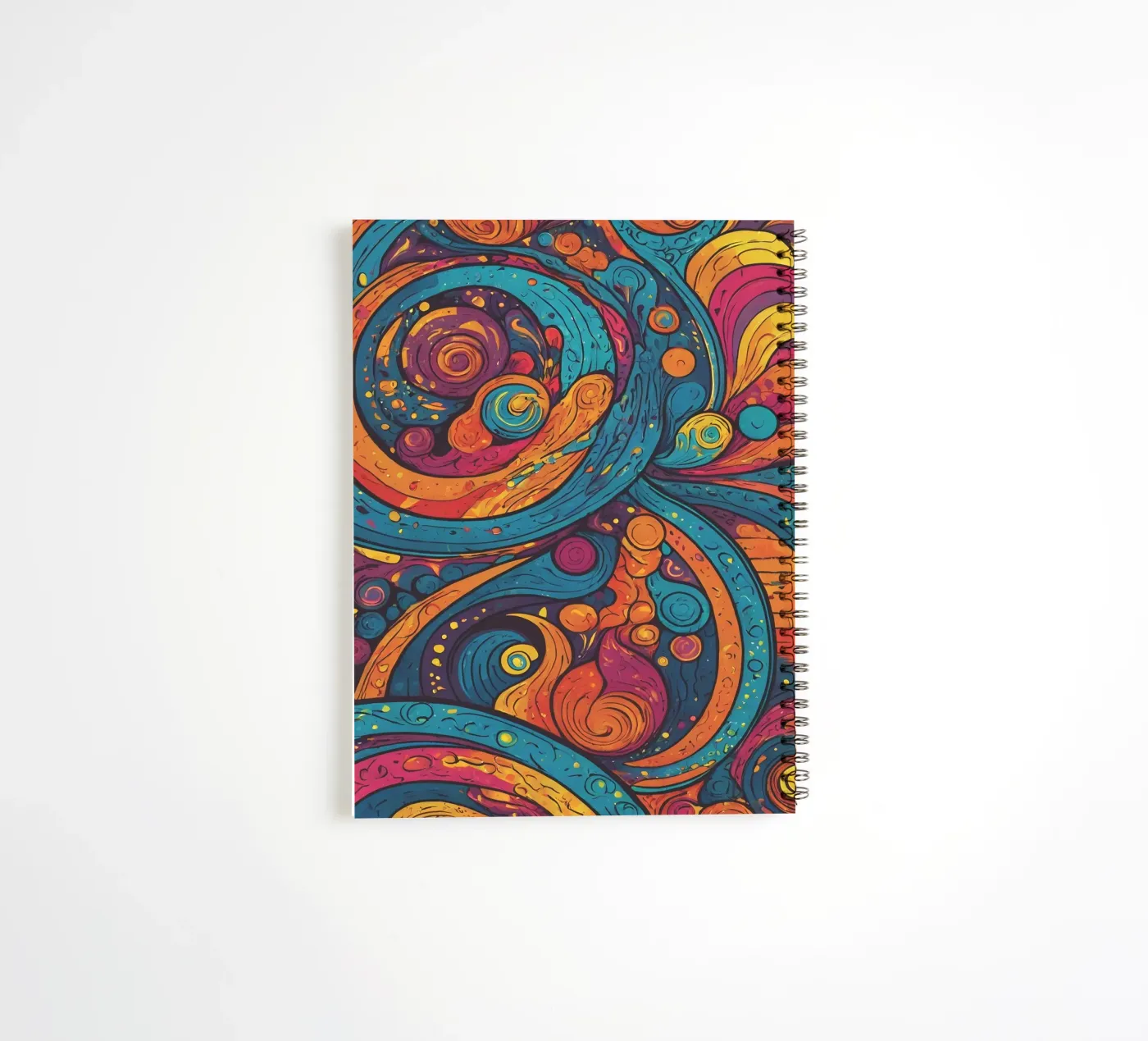 Psychedelic Pattern spiral notebook by Charnwood Prints