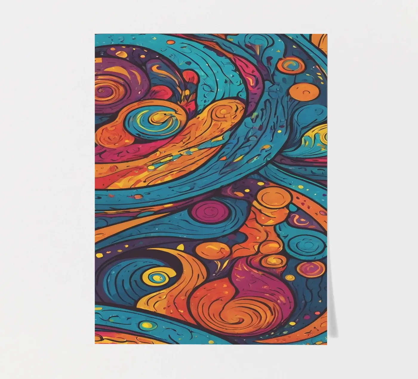 Psychedelisch patroon stickervel van Charnwood Prints