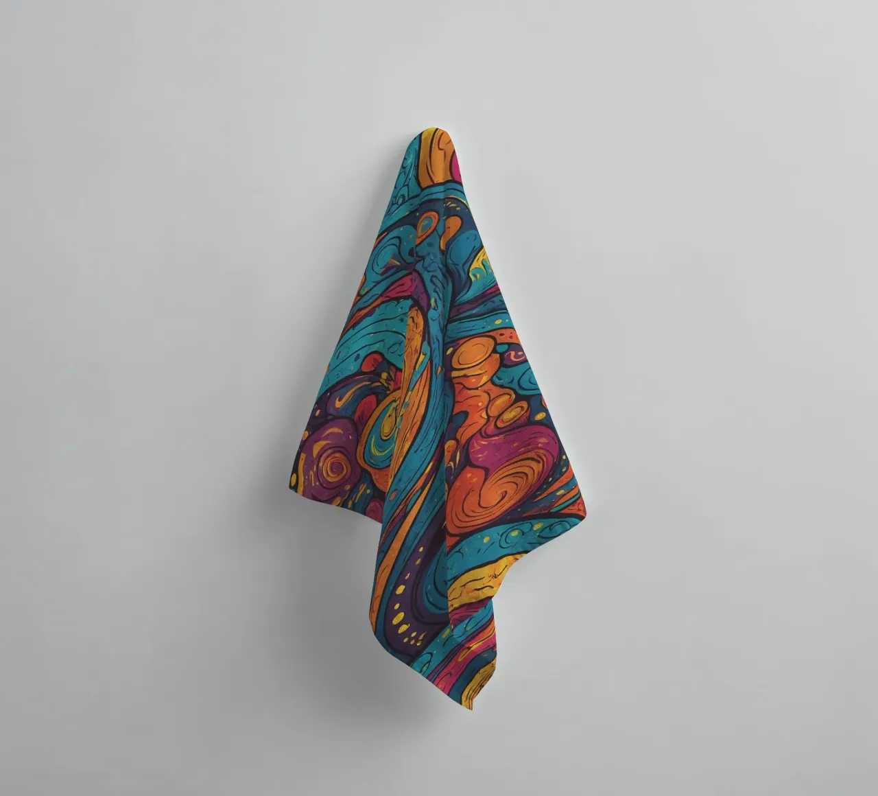Psychedelic Pattern towel by Charnwood Prints