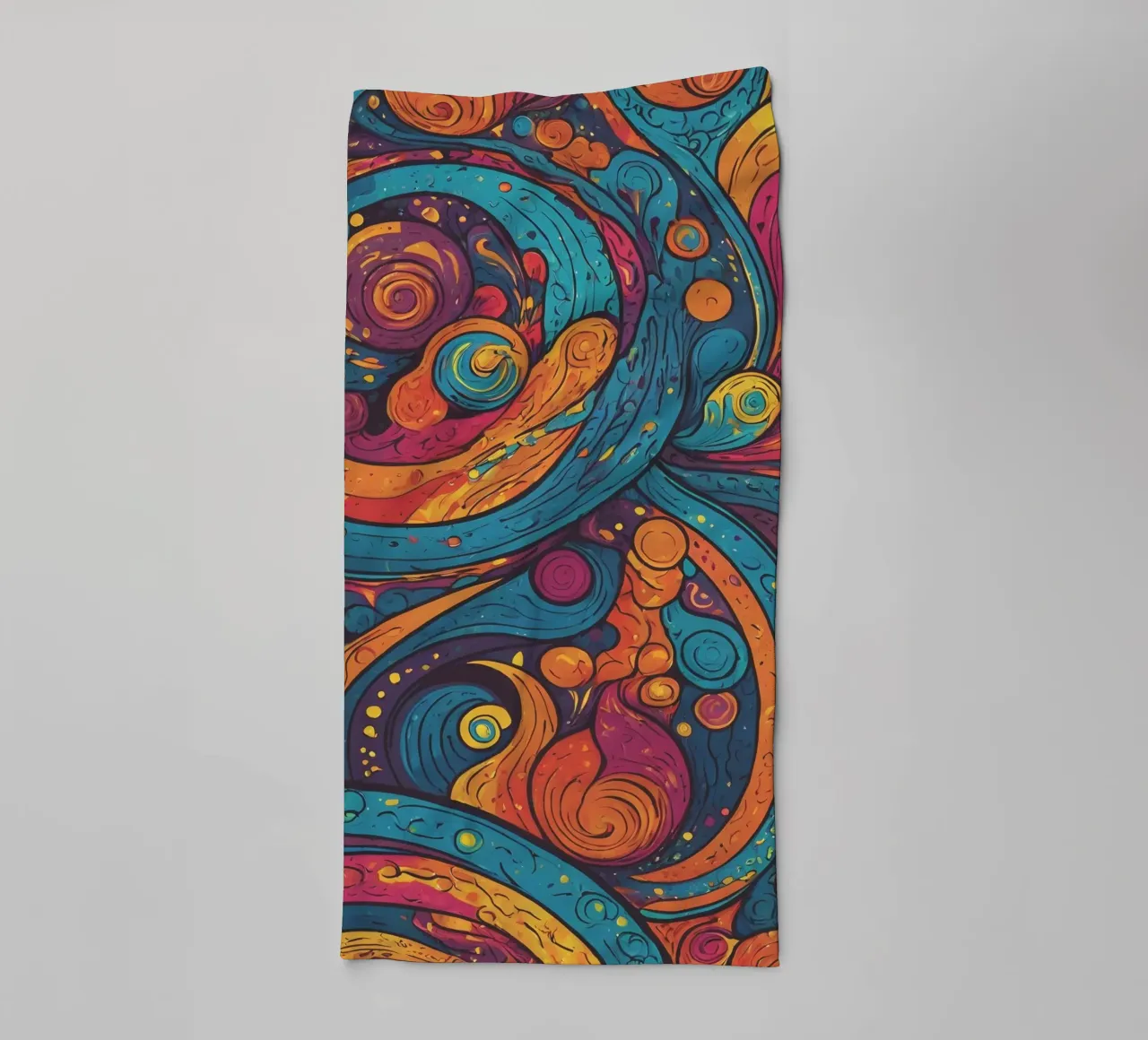 Psychedelic Pattern towel by Charnwood Prints