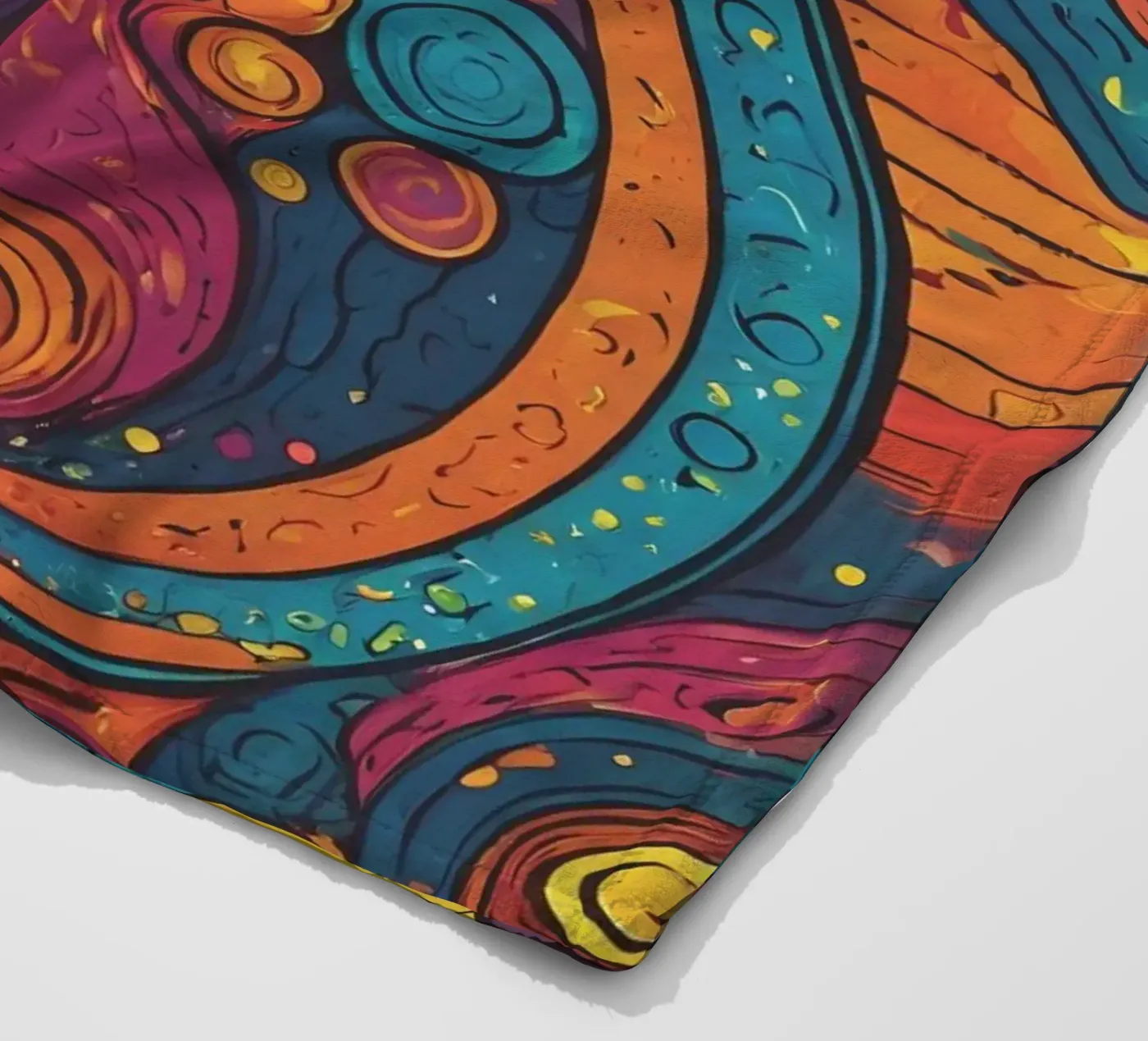 Psychedelic Pattern plaid polaire de Charnwood Prints