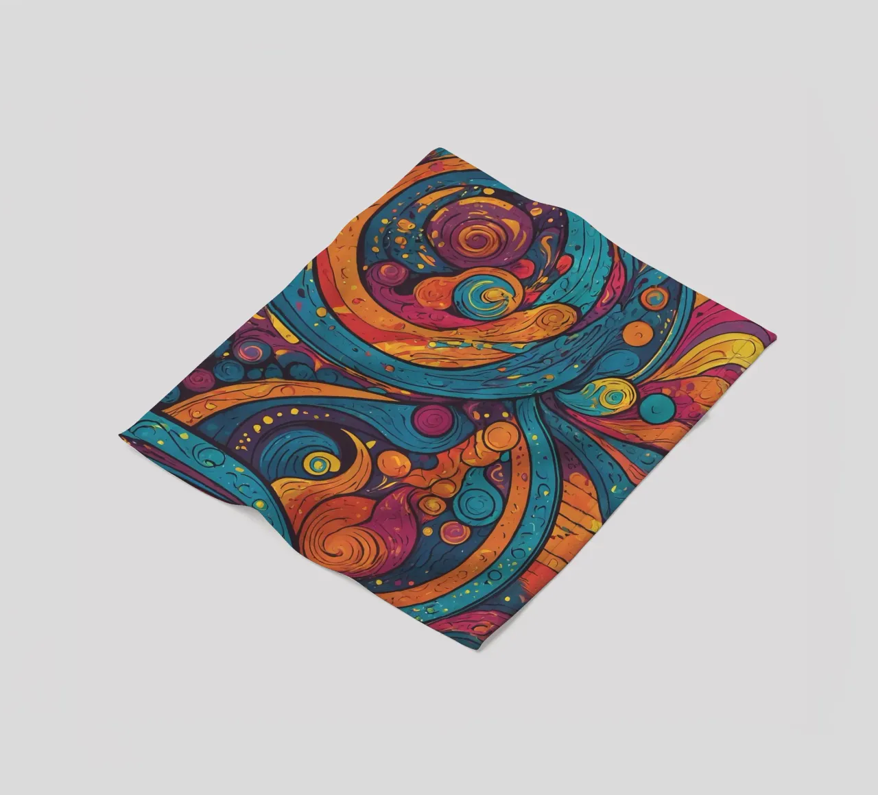 Psychedelic Pattern fleece blanket by Charnwood Prints