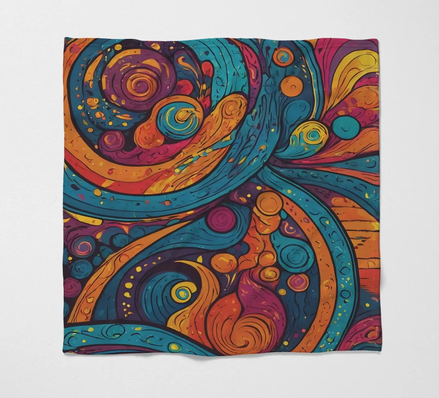 Psychedelic Pattern plaid polaire de Charnwood Prints