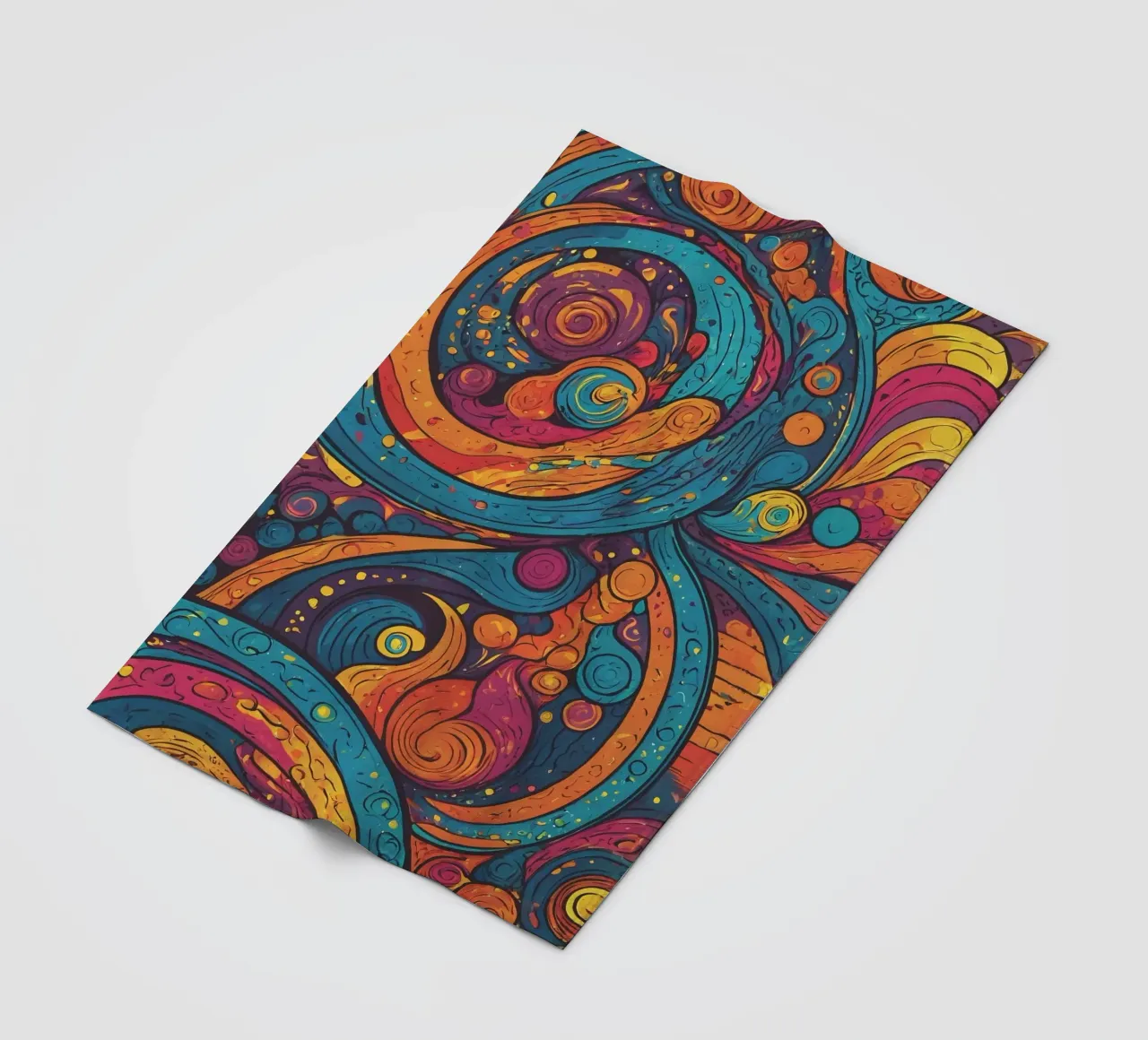 Psychedelic Pattern fleece blanket by Charnwood Prints